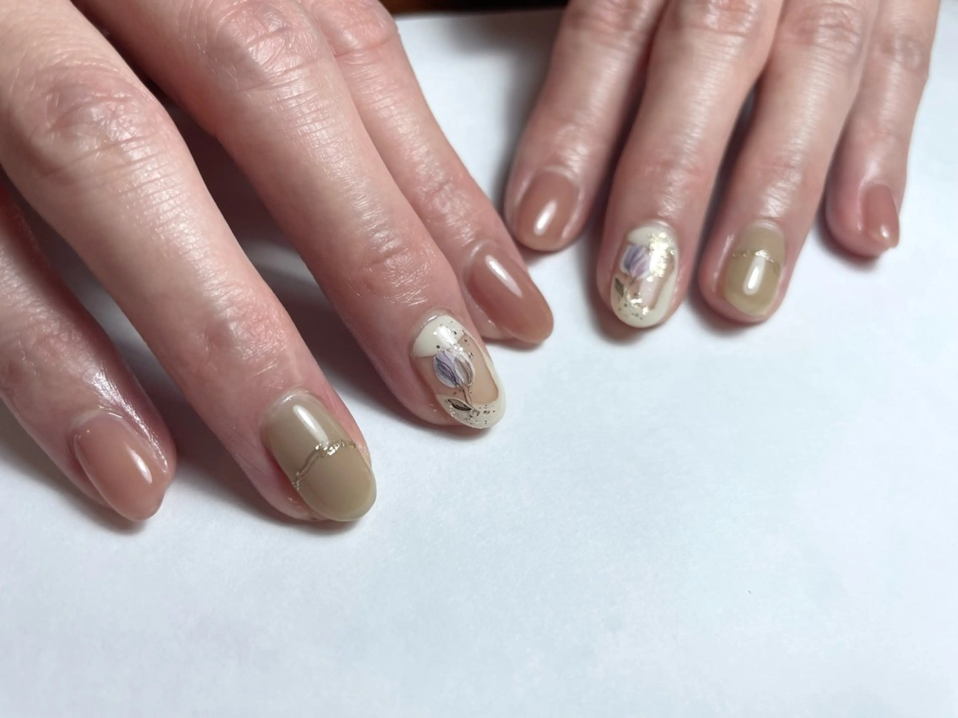 ネイル アートネイル 春ネイル ハンドネイル le_rire _nailのネイルデザイン