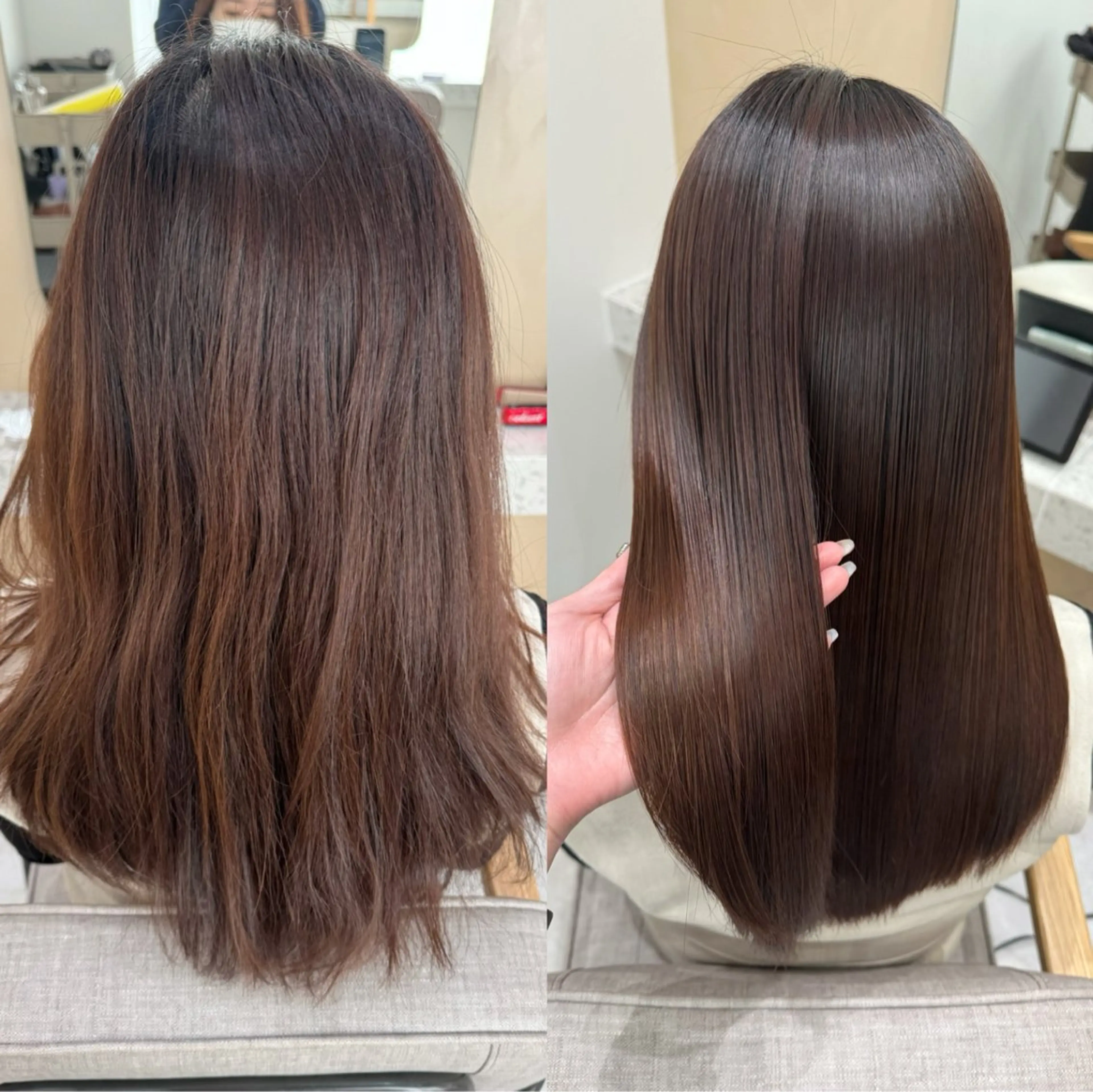 セミロング カット 縮毛矯正 トリートメント 🌜美髪矯正/艶髪 /ボブ/こころ🌛のヘアスタイル