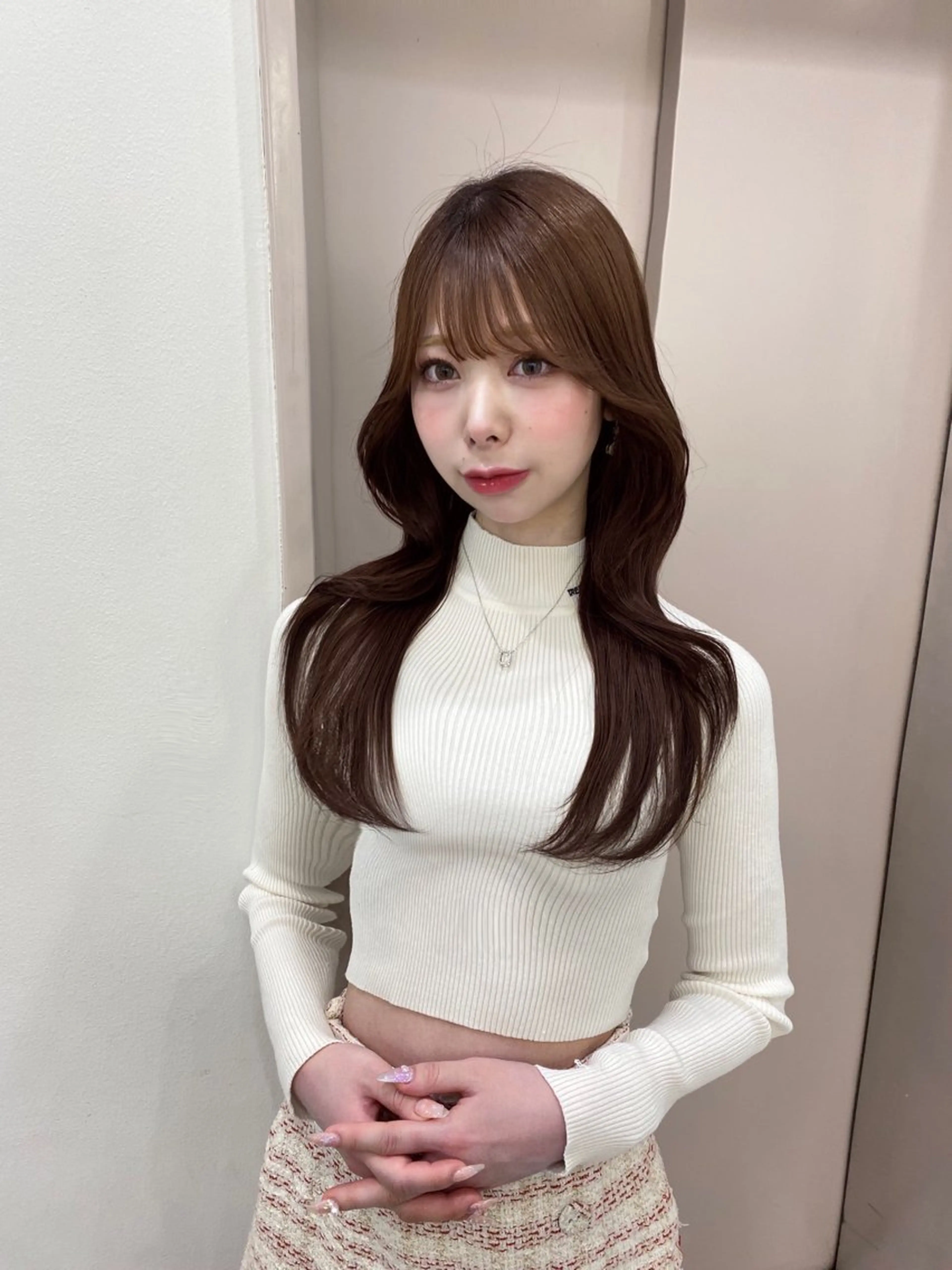 ロング カラー ヘアアレンジ 韓国ヘア🩶리나🤍 りぴのヘアスタイル