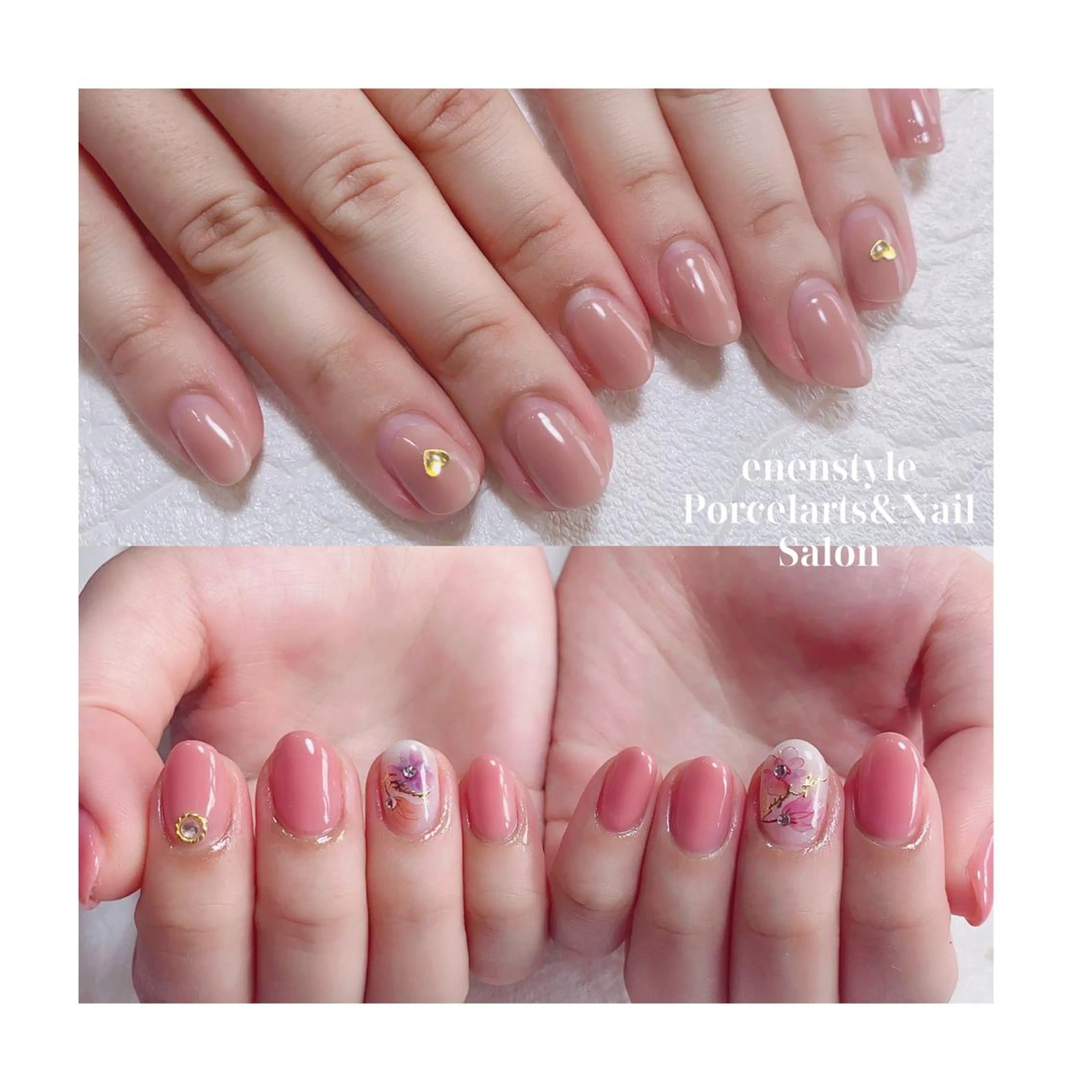 ミディアム ネイル ジェルネイル ニュアンスネイル オフィスネイル ワンカラーネイル パラジェル ハンドネイル 👑enen style👑のネイルデザイン