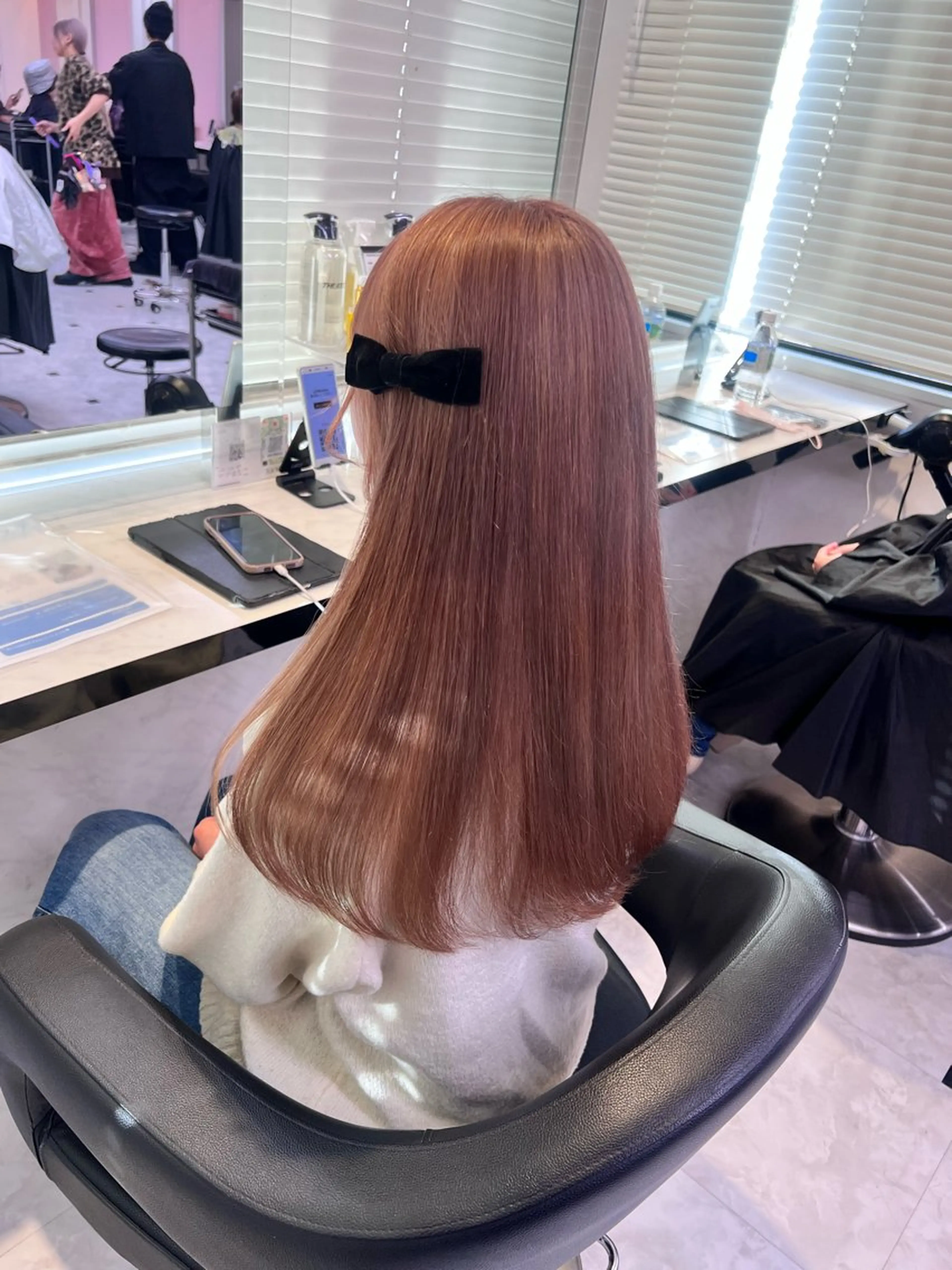 セミロング カラー ヘアアレンジ ピンクカラー 💕上野美容師☁ ブリーチ💖サワのヘアスタイル