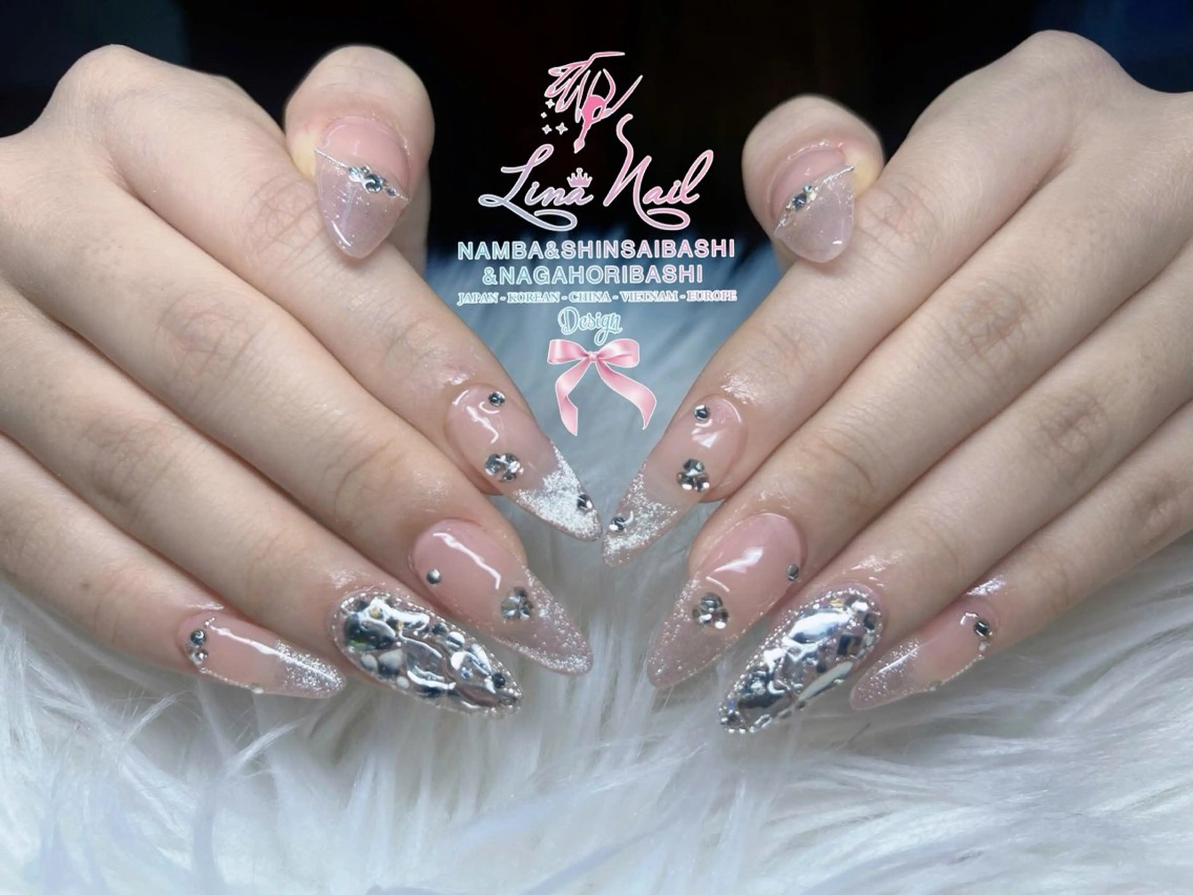 ネイル チークネイル 桜ネイル フラッシュネイル フットネイル ジェルネイル ハンドネイル ７９LINA NAIL 心斎橋店所属・リナネイル アメ村心斎橋店のネイルデザイン