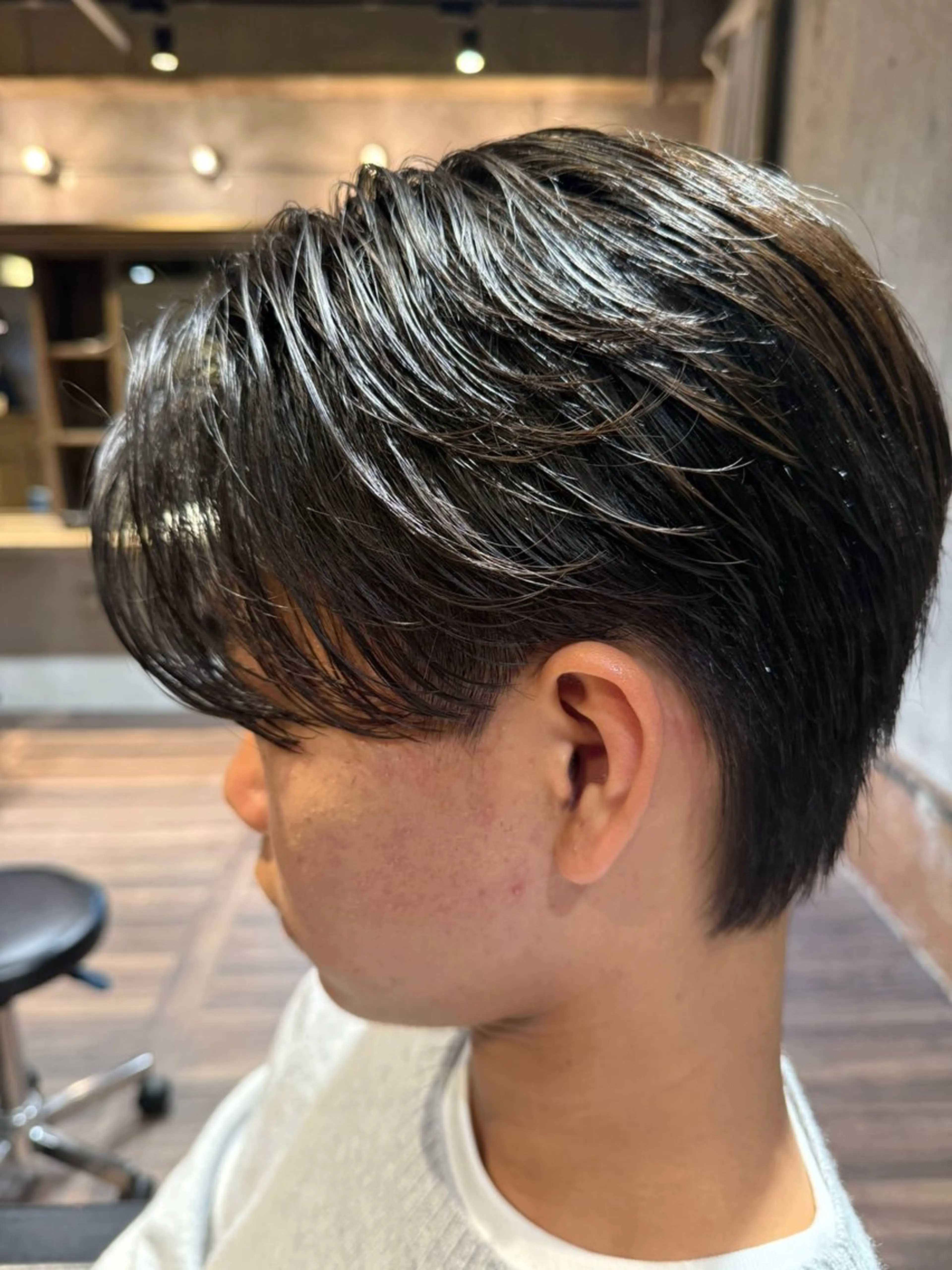 ショート パーマ メンズ センターパート メンズパーマ ニュアンスパーマ カット パーマ メンズ/佐藤 恒輝のヘアスタイル