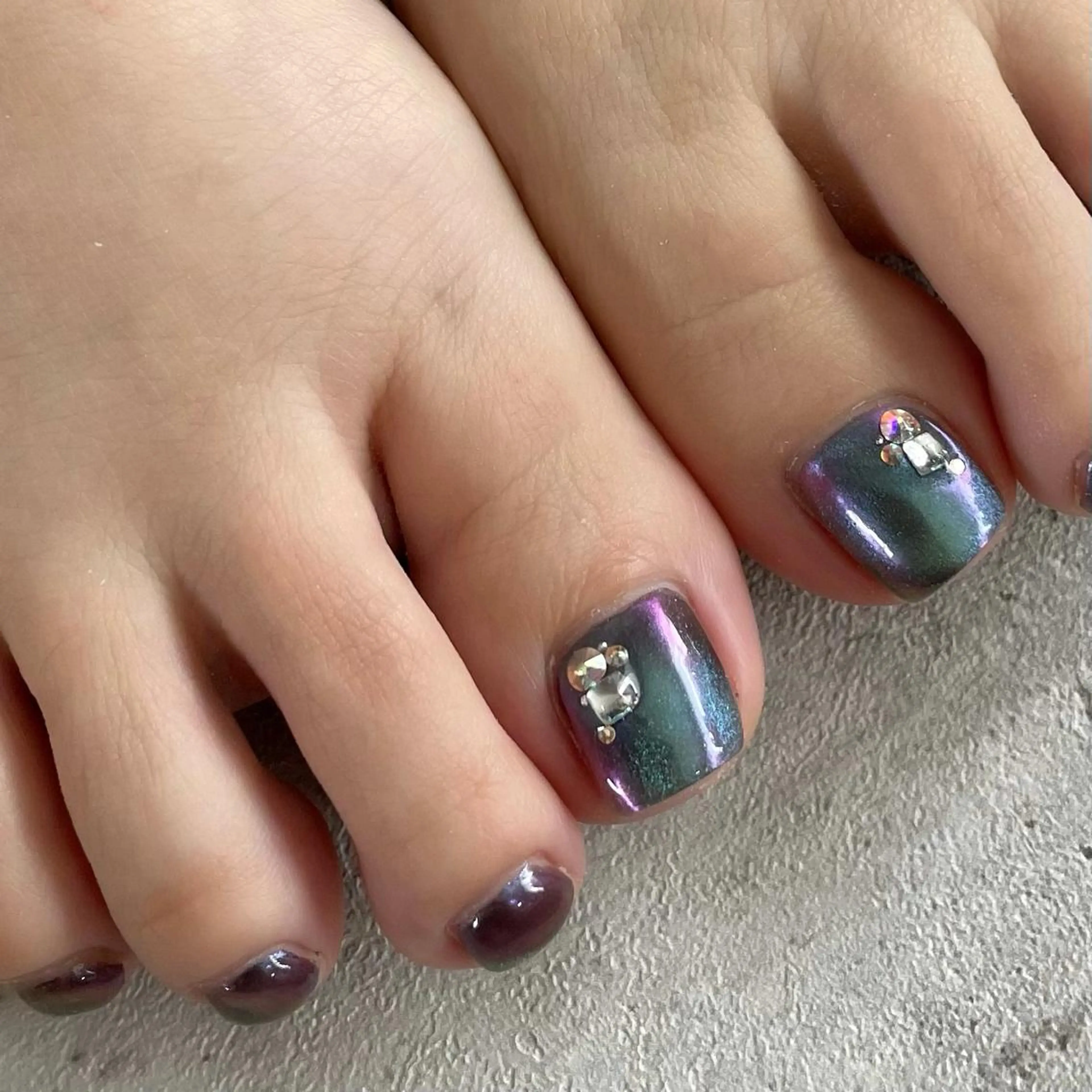 ネイル フットネイル ジェルネイル シンプルネイル 東 千夏のネイルデザイン