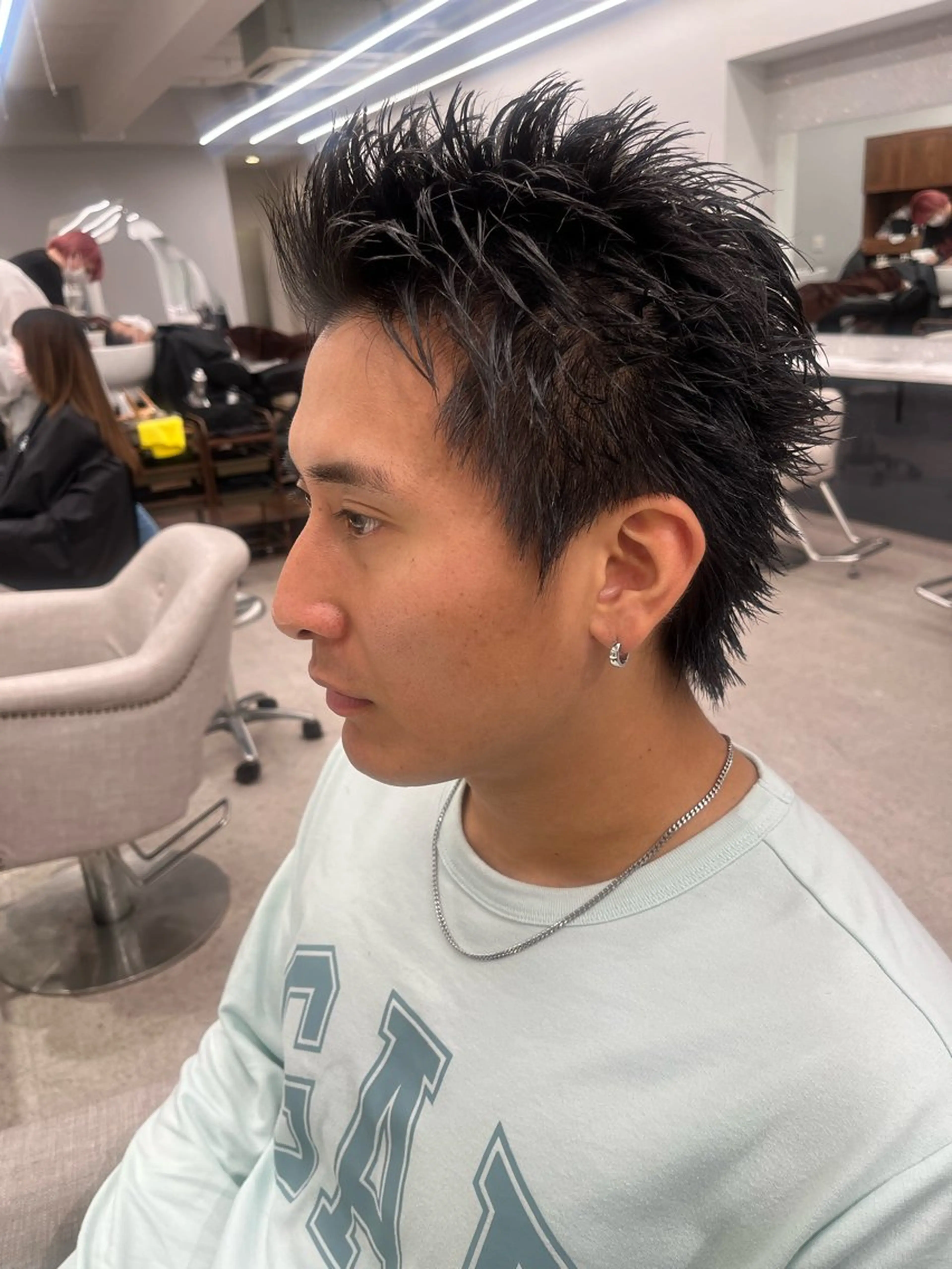 メンズ スパイキーショート カット 🍐シャドウパーマ メンズ特化/守岡🍐のヘアスタイル