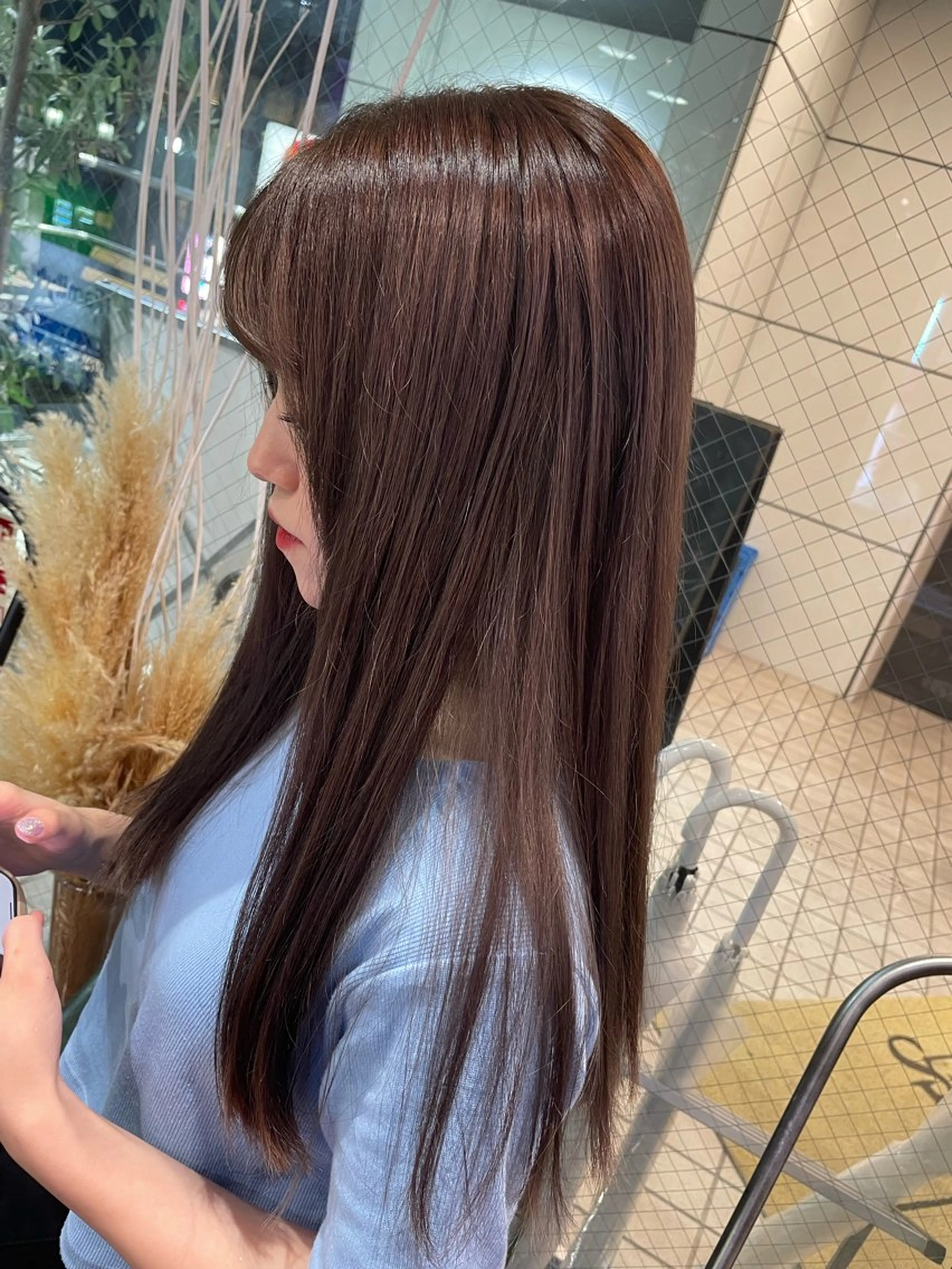 ロング カラー グレージュ ‪るか/‪透明感 カラー/アレンジのヘアスタイル