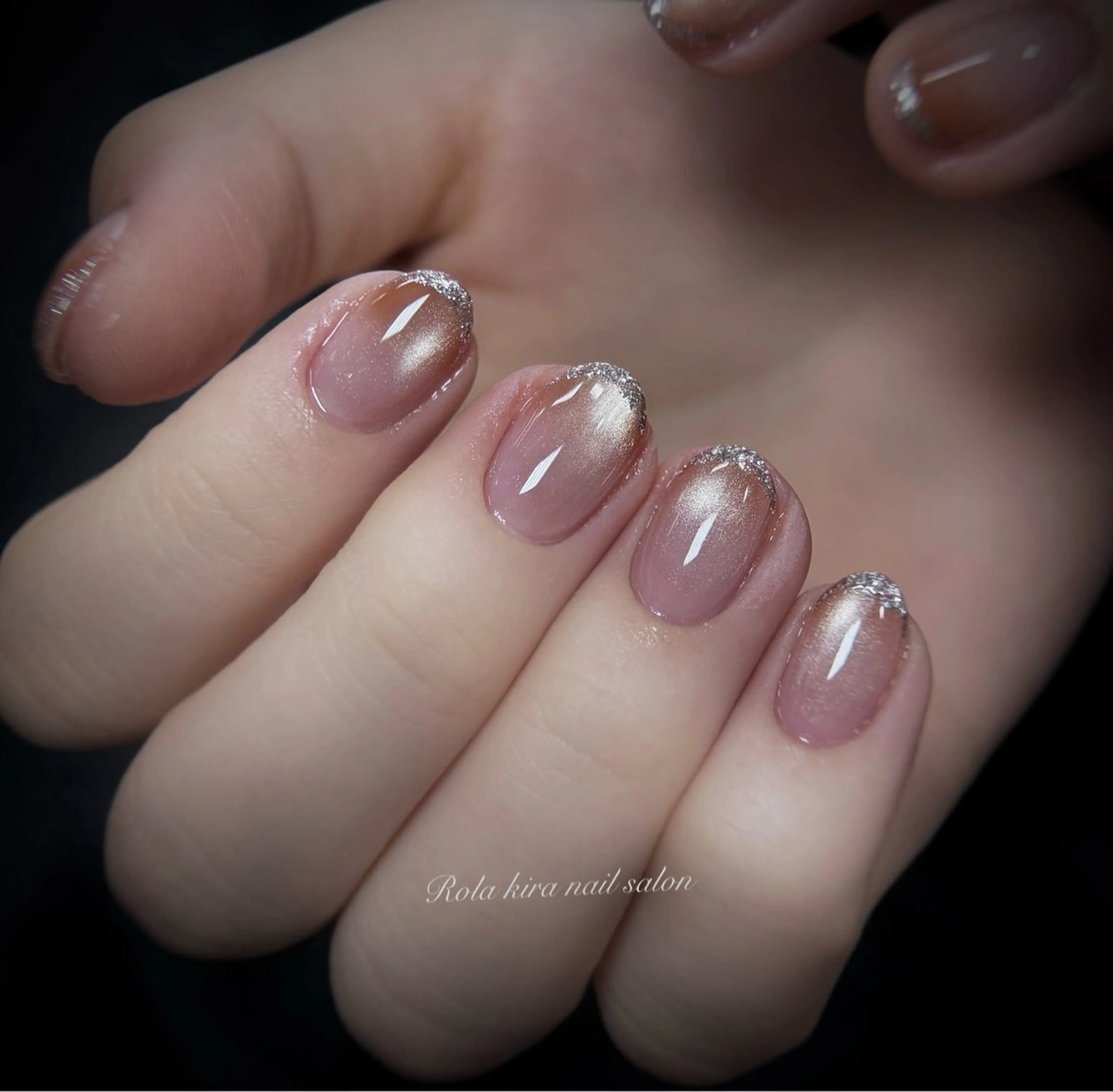 ネイル チークネイル 長さ出し フレンチネイル ジェルネイル 韓国ネイル ハンドネイル Rola kira 麗のネイルデザイン