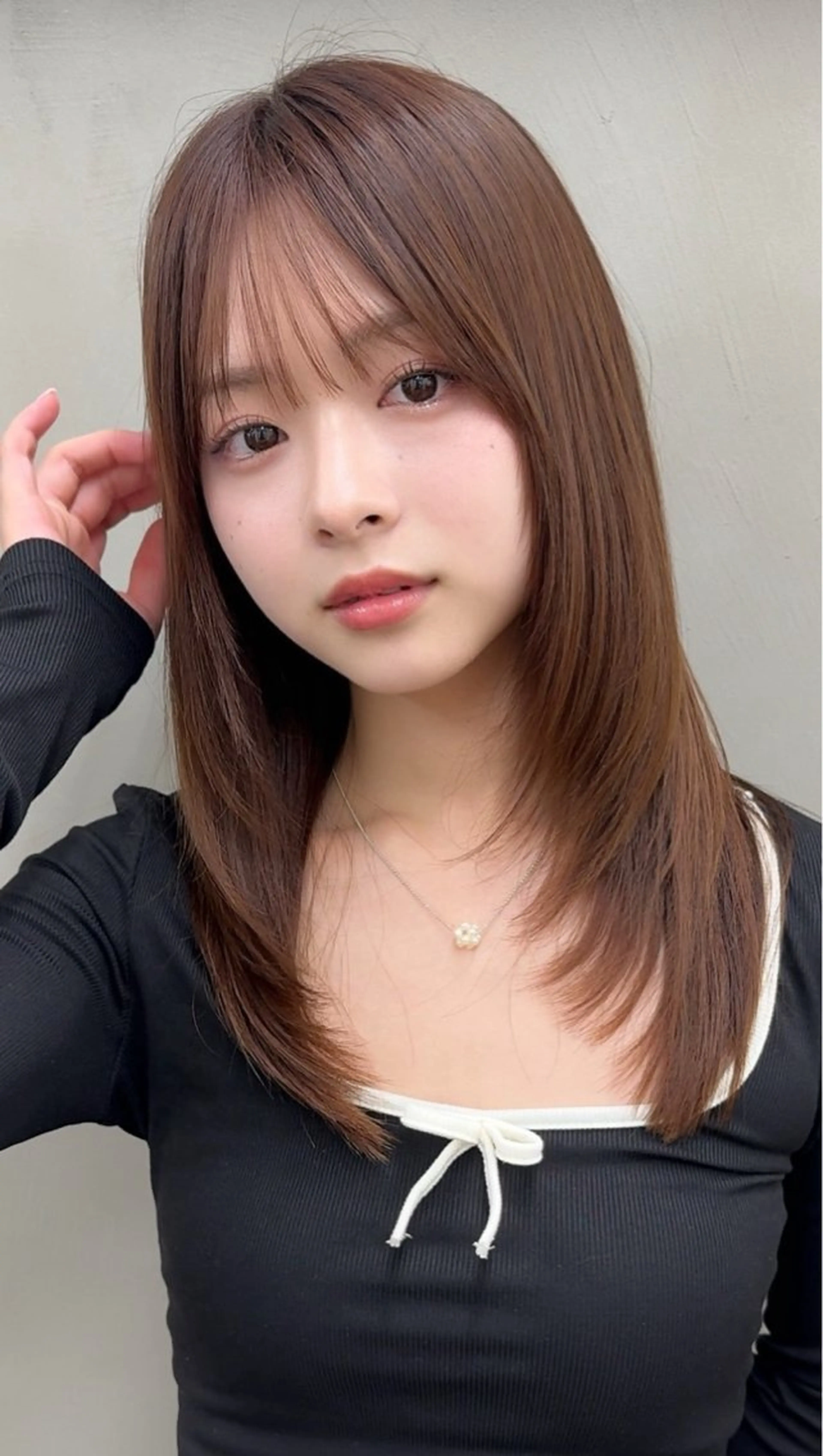 ミディアム レイヤーカット Little熊本所属・LITTLE SORAのヘアスタイル