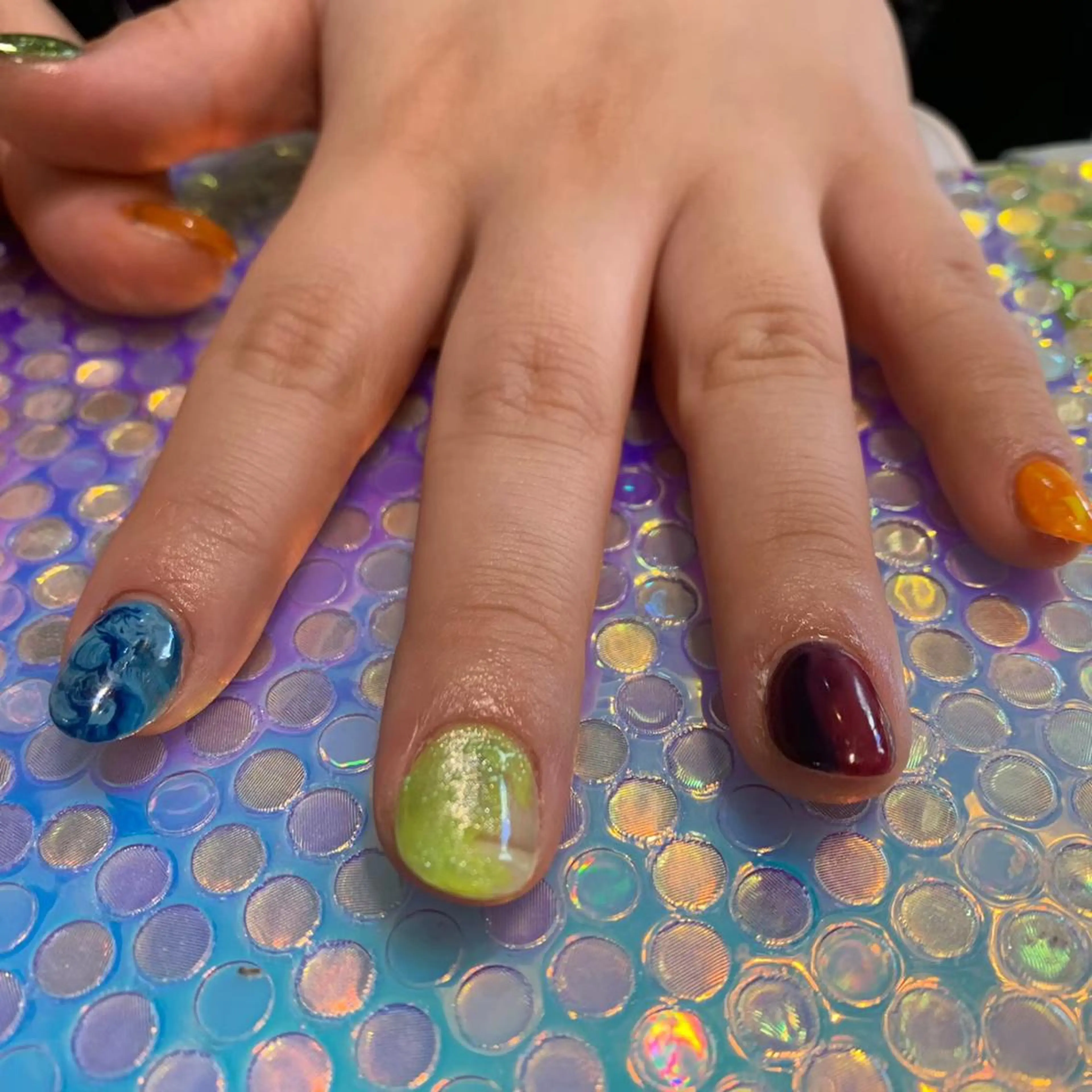 ネイル ☆ -ˋˏ ⋆Oli nailෆ ̖́-のネイルデザイン