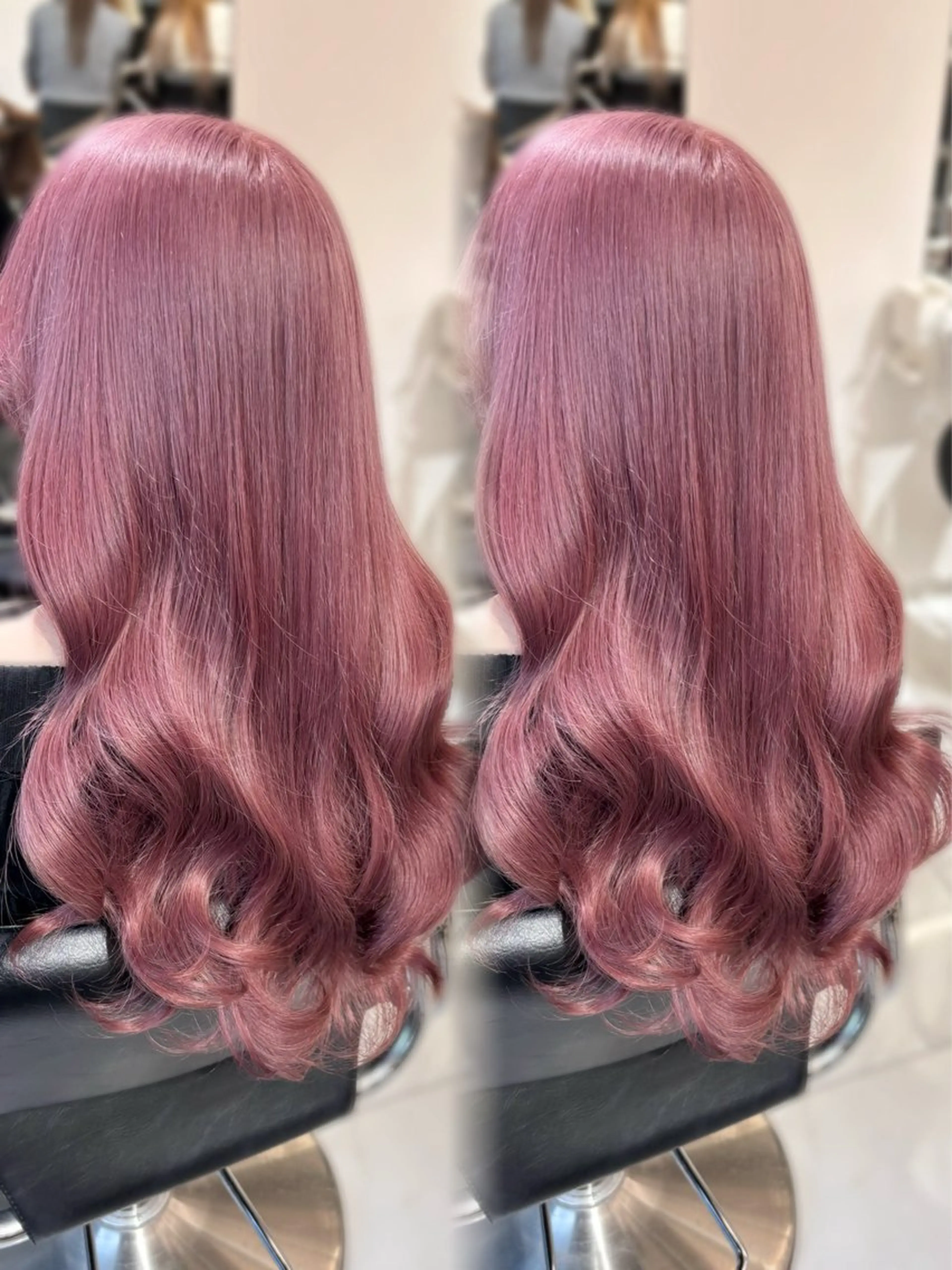 ロング カラー ベージュカラー ブリーチ ケアブリーチ ピンクカラー ピンクベージュ カット ヘアカラー トリートメント 盛れる顔周り🤍渋谷 Risa🎀のヘアスタイル