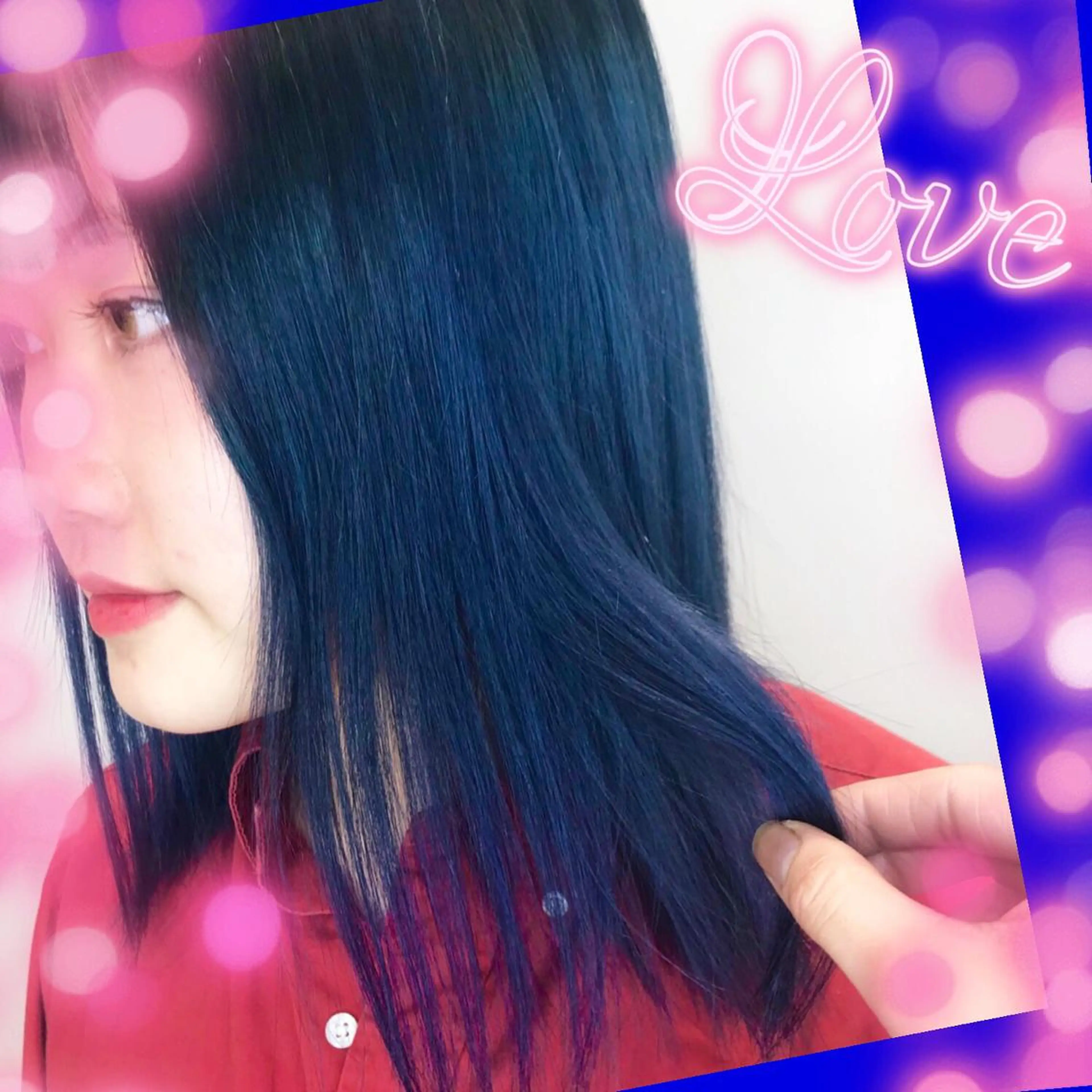 カラー グラデーションカラー ネイビーカラー 新宿駅近♡個室 ♡関口三都季🌜のヘアスタイル