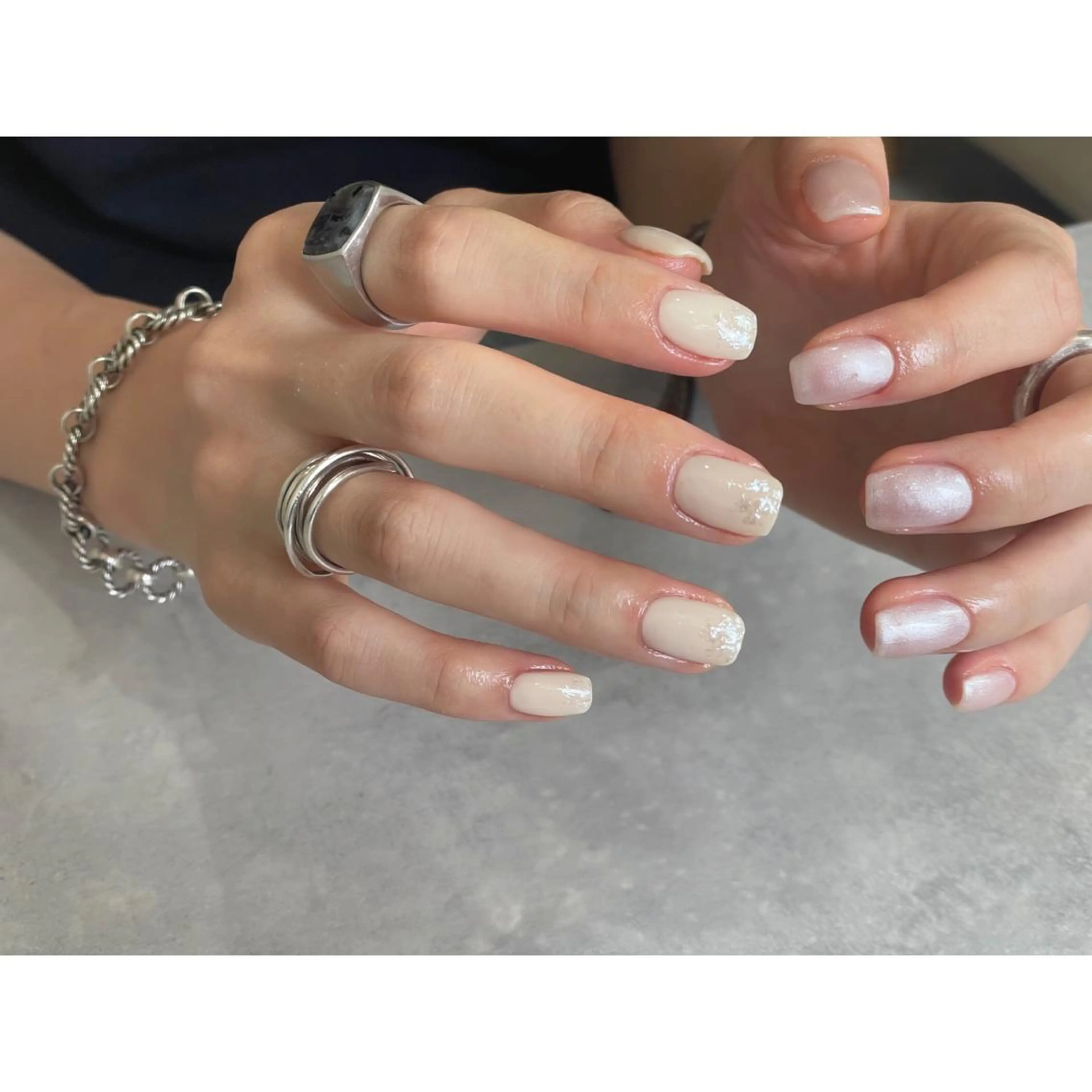 ネイル アートネイル ミラーネイル ニュアンスネイル オフィスネイル ワンカラーネイル lacier nailのネイルデザイン