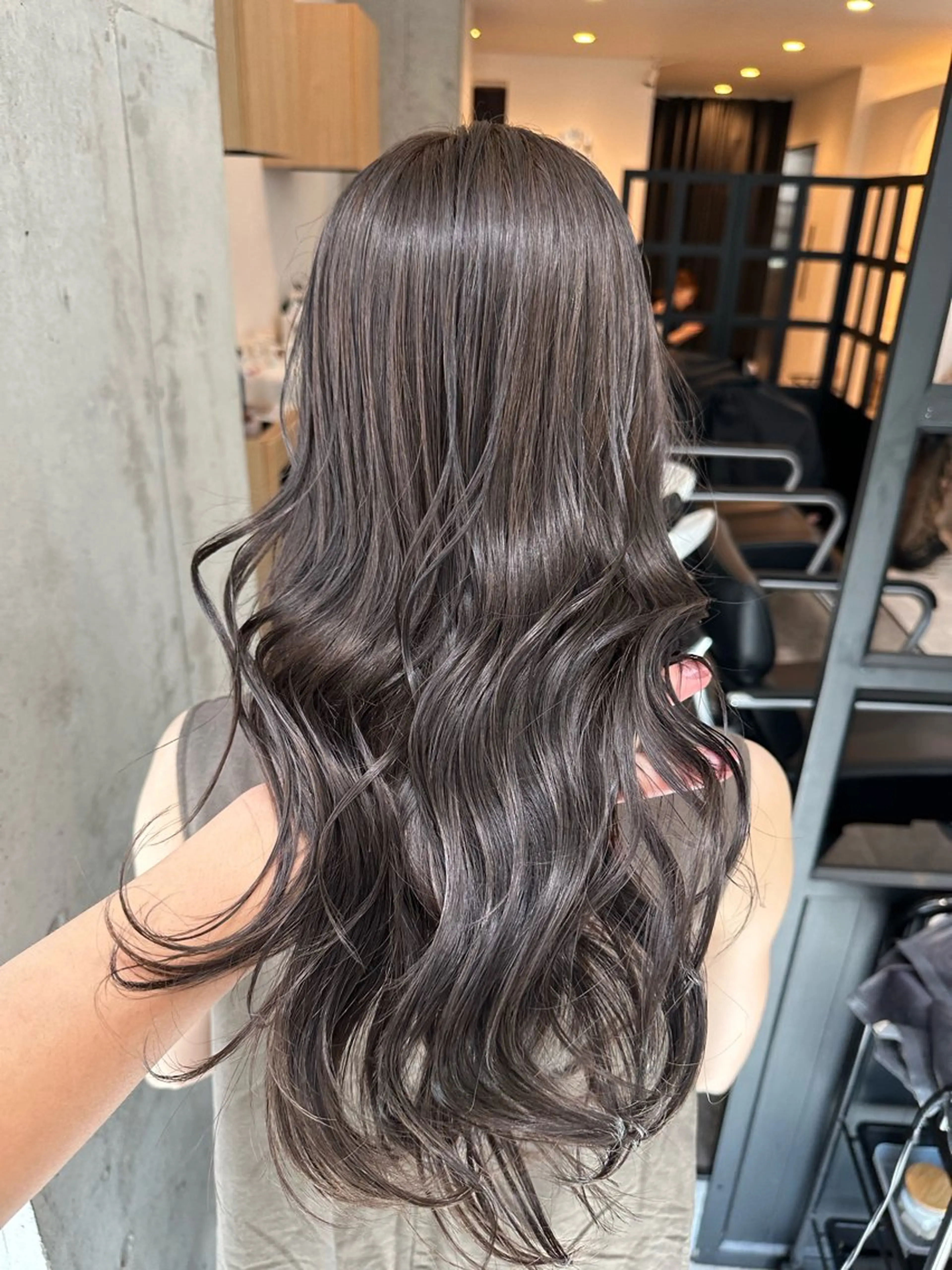 セミロング カット ヘアカラー トリートメント ✨透明感カラー/縮毛 恵比寿HAYATO✨のヘアスタイル