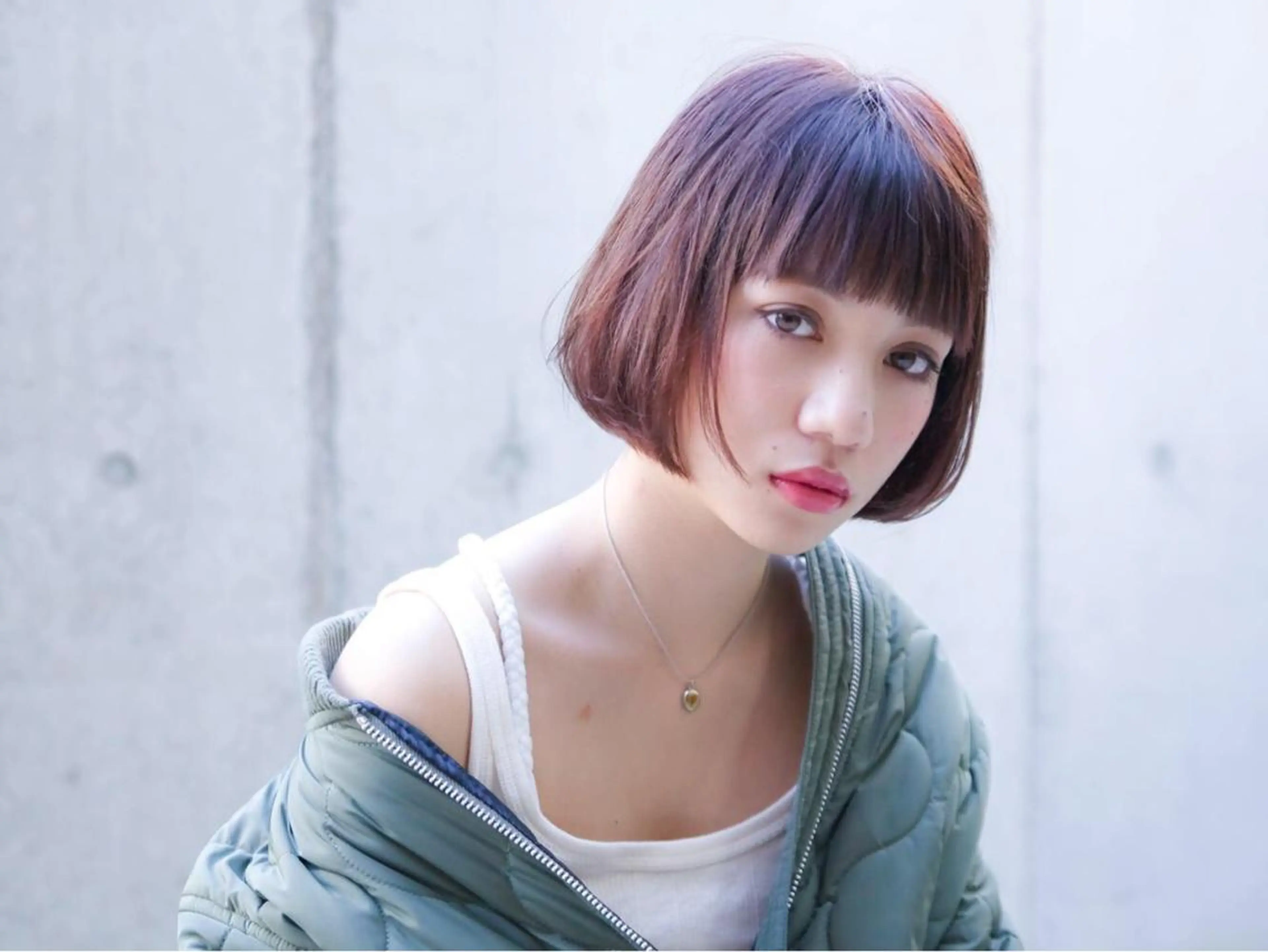 ミディアム ダブルカラー🤍 髪質改善／原島のヘアスタイル