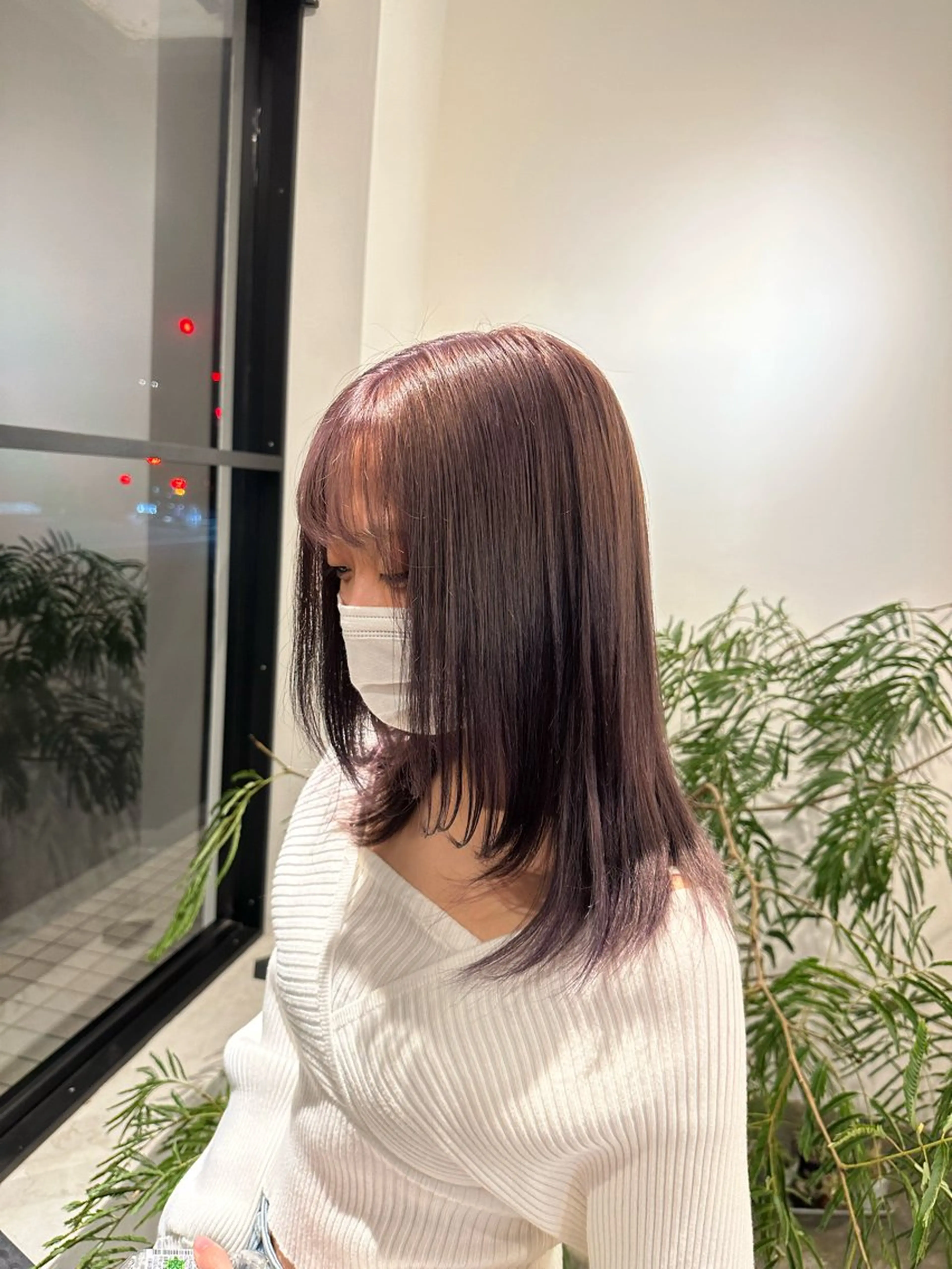 ミディアム ヘアカラー 野上 麗のヘアスタイル