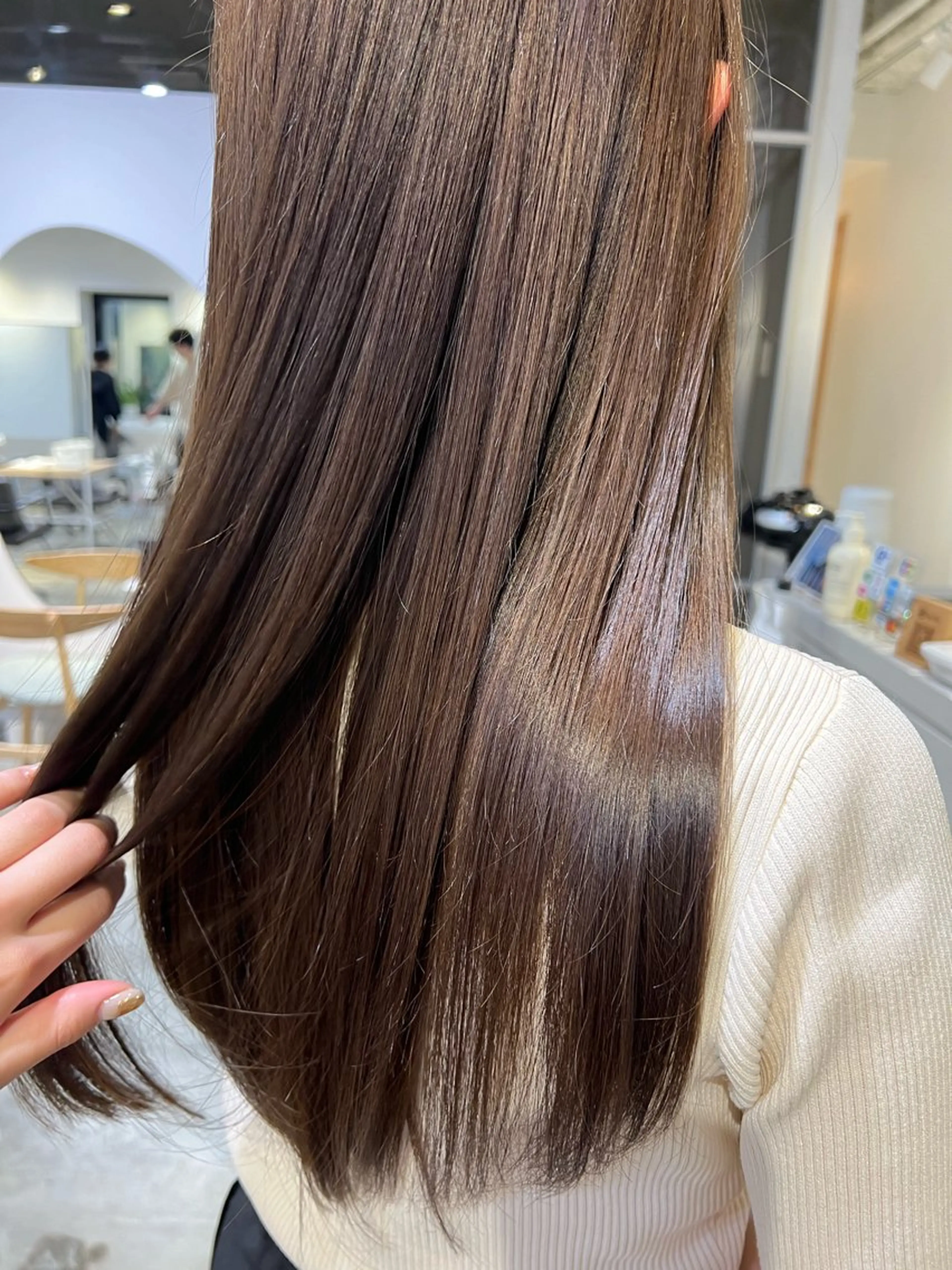 ロング カラー パーマ FILMS熊取谷 花のヘアスタイル