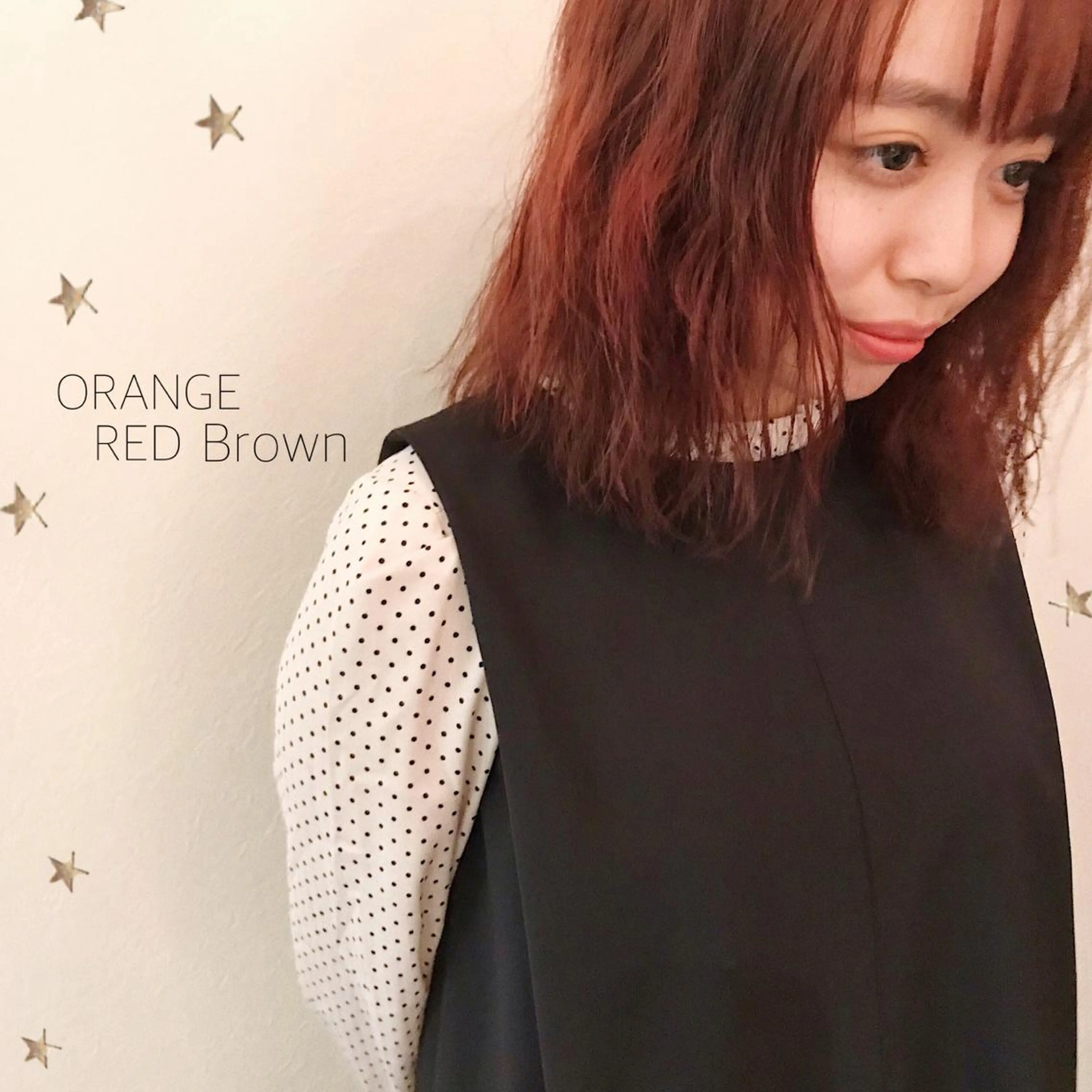 ミディアム カラー 市川 千夏のヘアスタイル