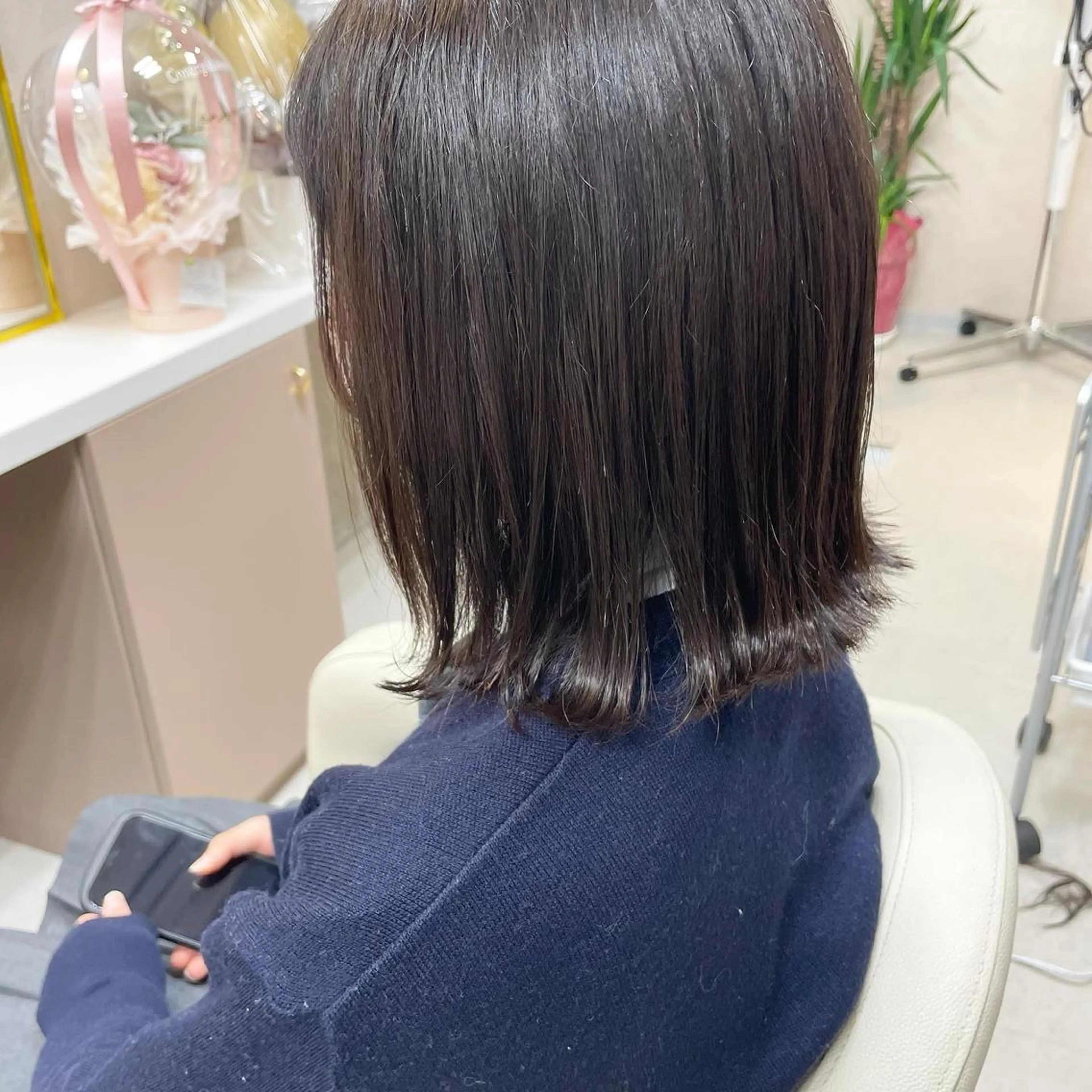 ミディアム カット 坂本 沙也加のヘアスタイル