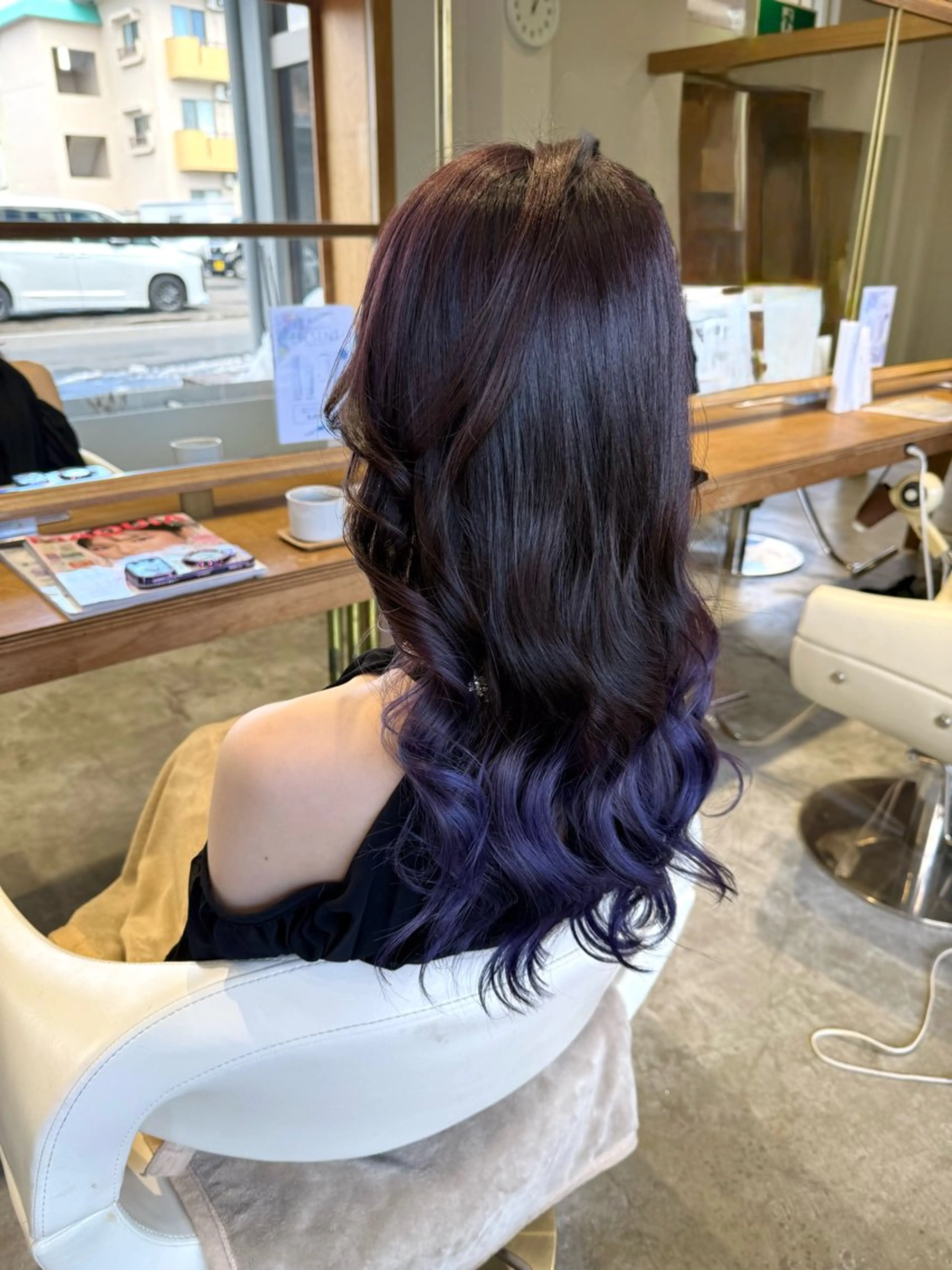 ロング カラー ラベンダーカラー カット ヘアカラー WATANABE MISAKIのヘアスタイル