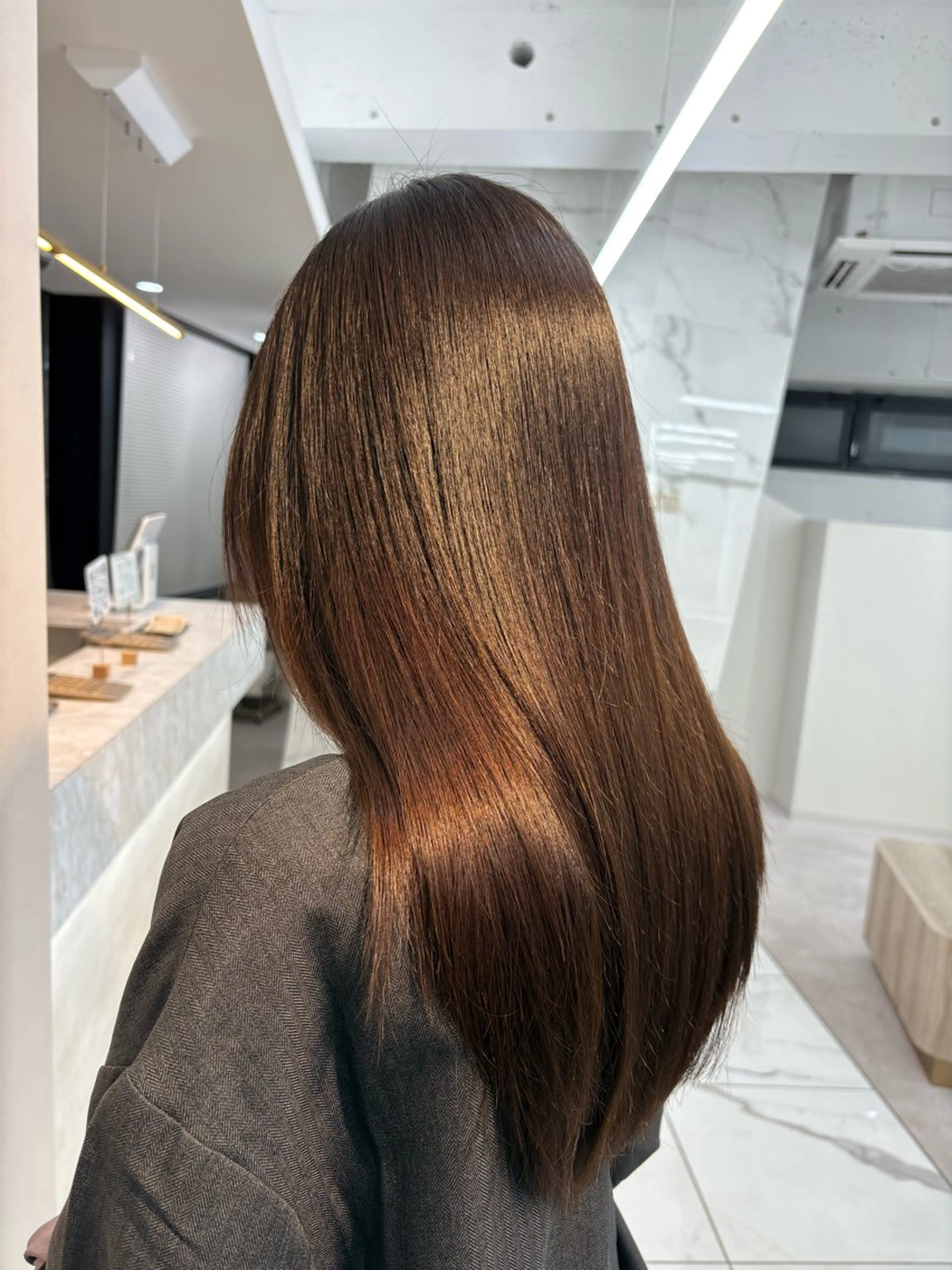 ロング 縮毛矯正 竹内 蓮のヘアスタイル