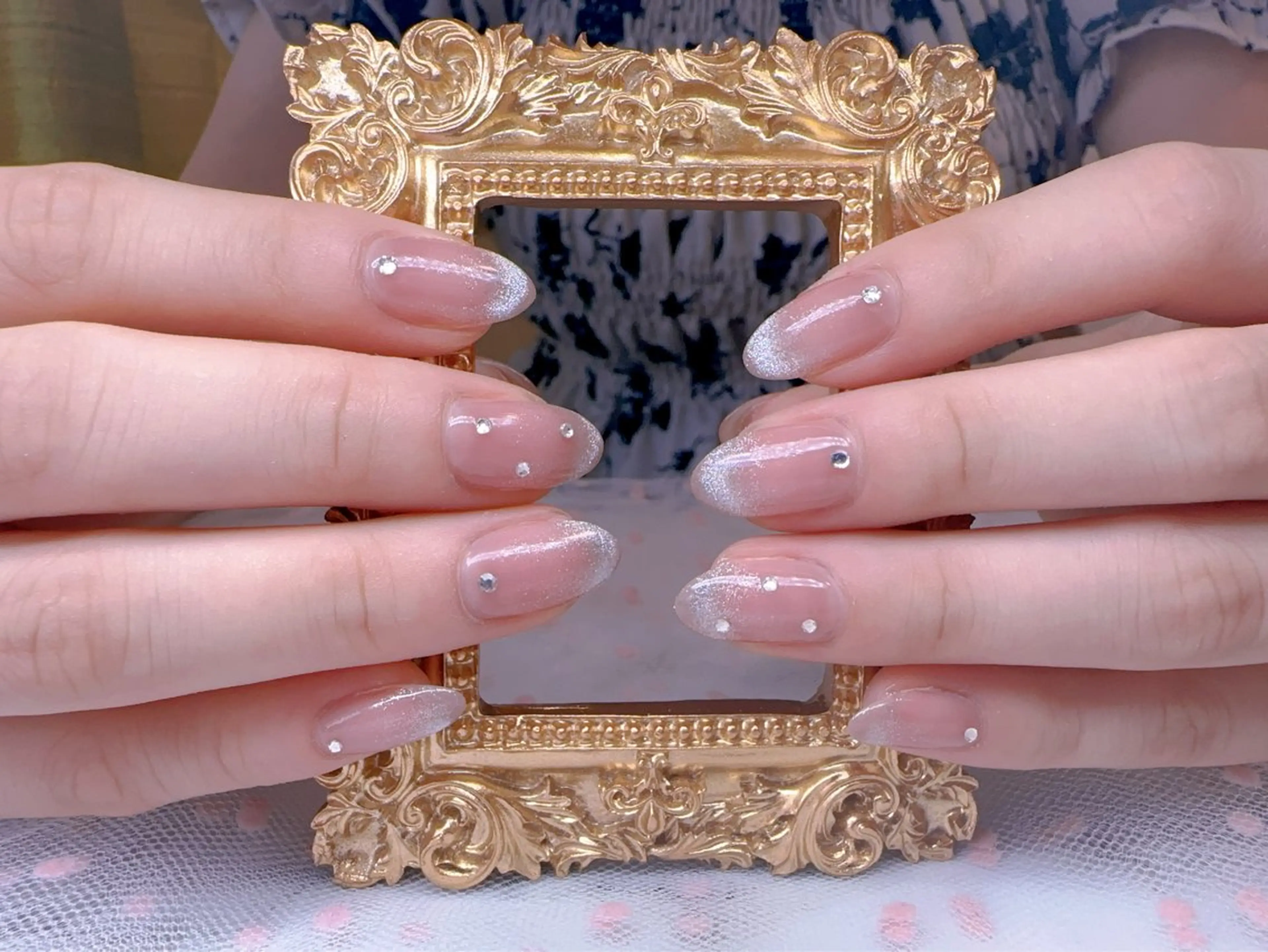 ネイル オーロラネイル フットネイル フレンチネイル 韓国ネイル ラメ(グリッター) ハンドネイル Belle nail salon 新小岩のネイルデザイン