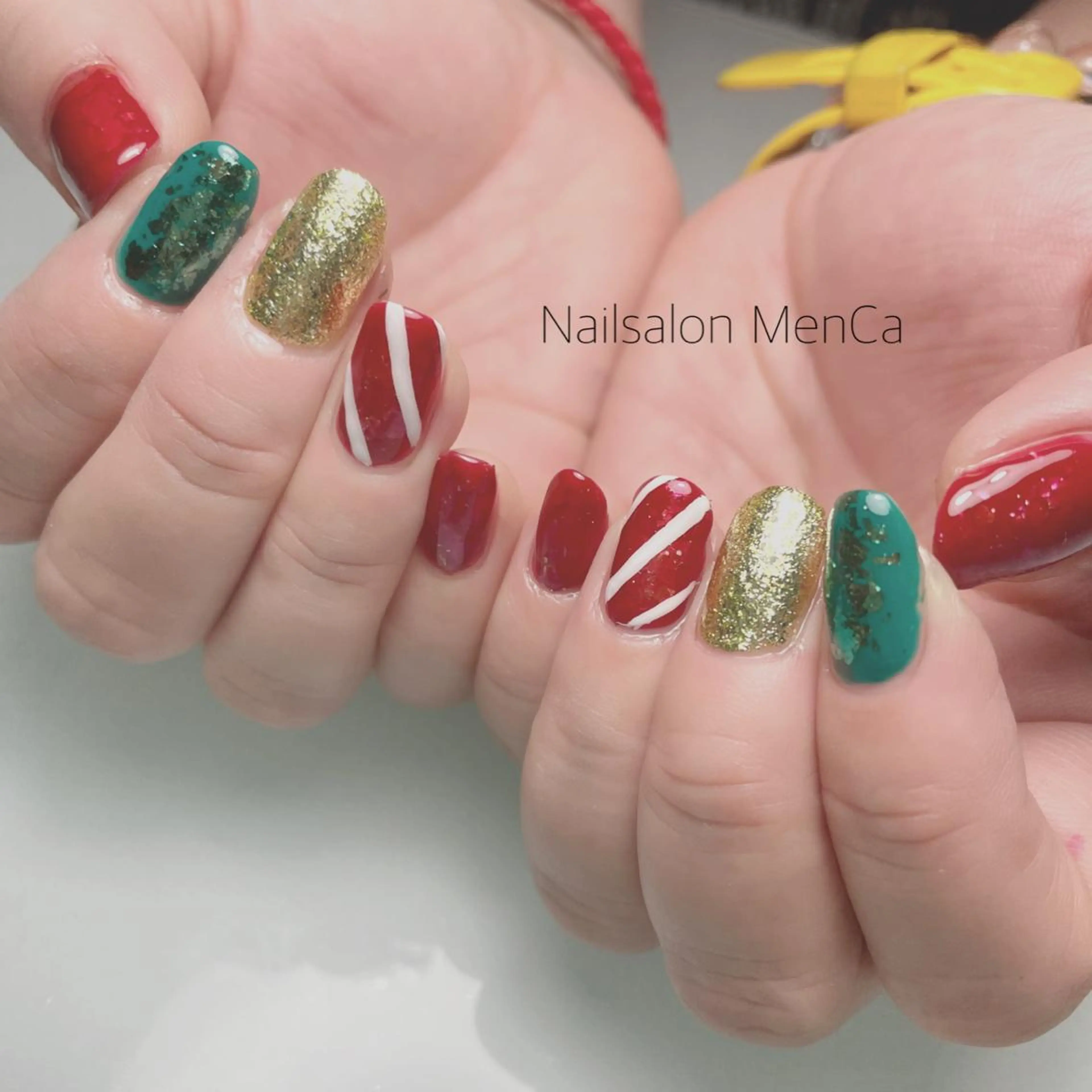 ネイル 冬ネイル クリスマス ハンドネイル 江崎 景子のネイルデザイン