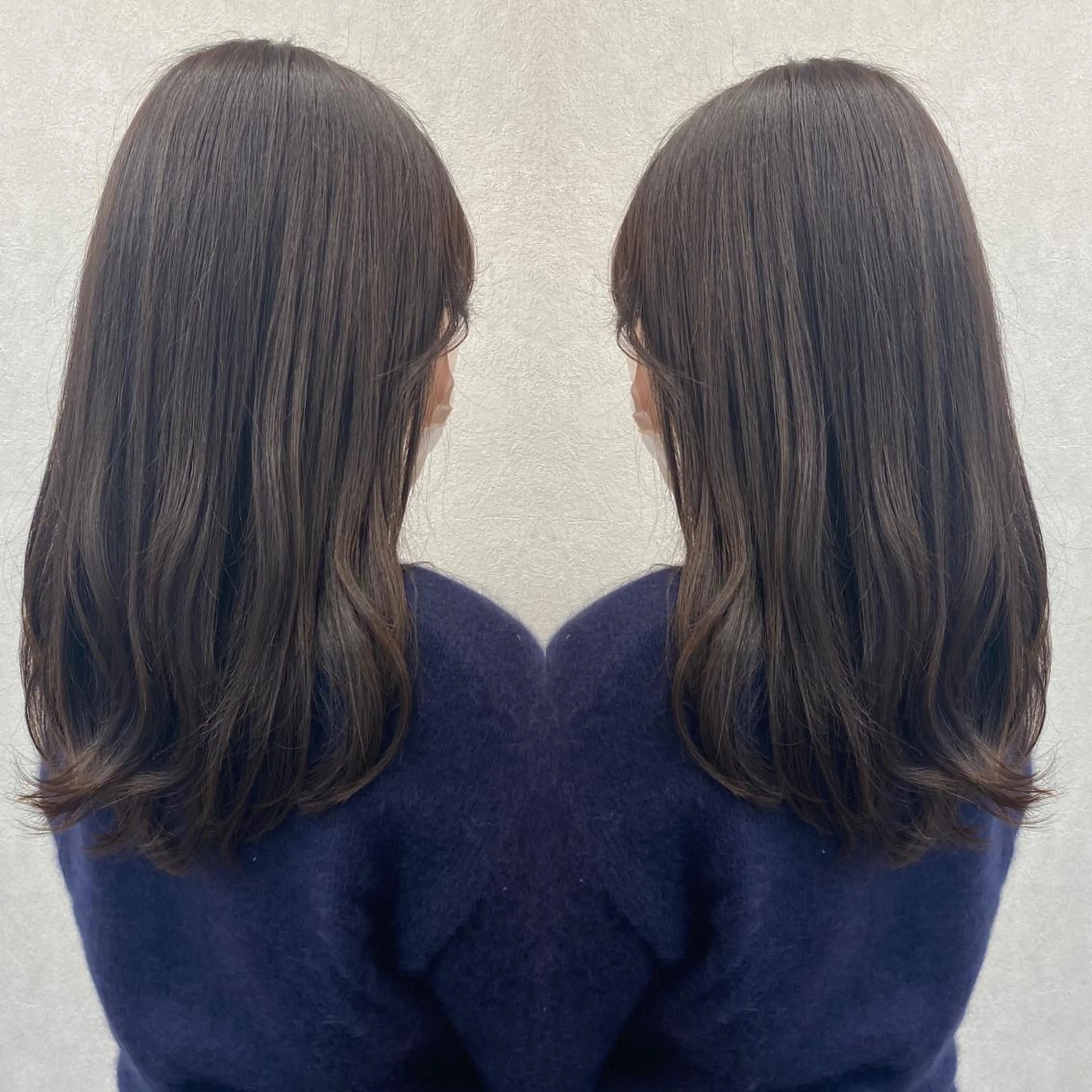 セミロング カラー tocca 💜石田愛結💜のヘアスタイル