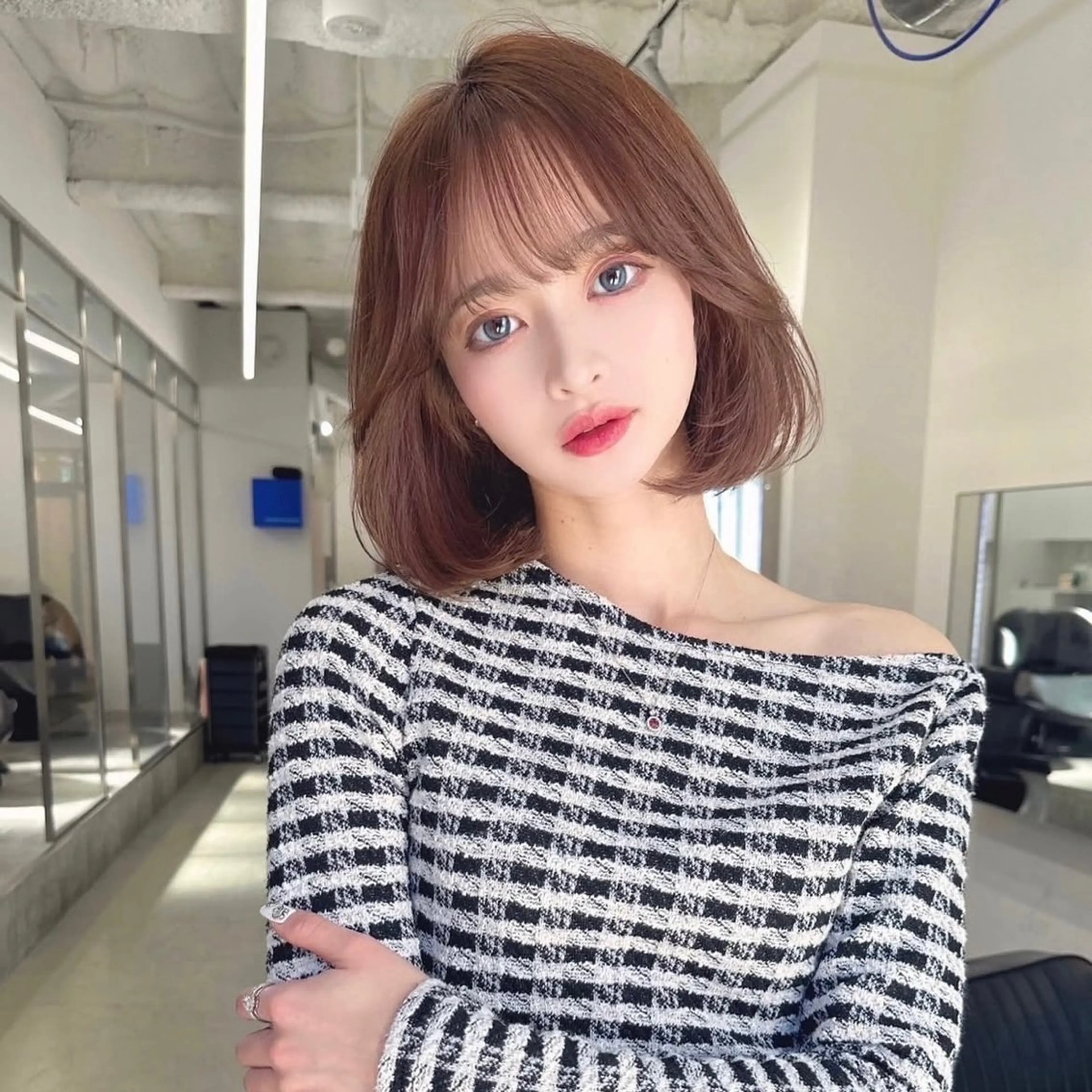 【学生限定🎀🦋】大人気🌟韓国ボブカット🦋＋透明感カラー🎀＋ライトトリートメント🌷の写真