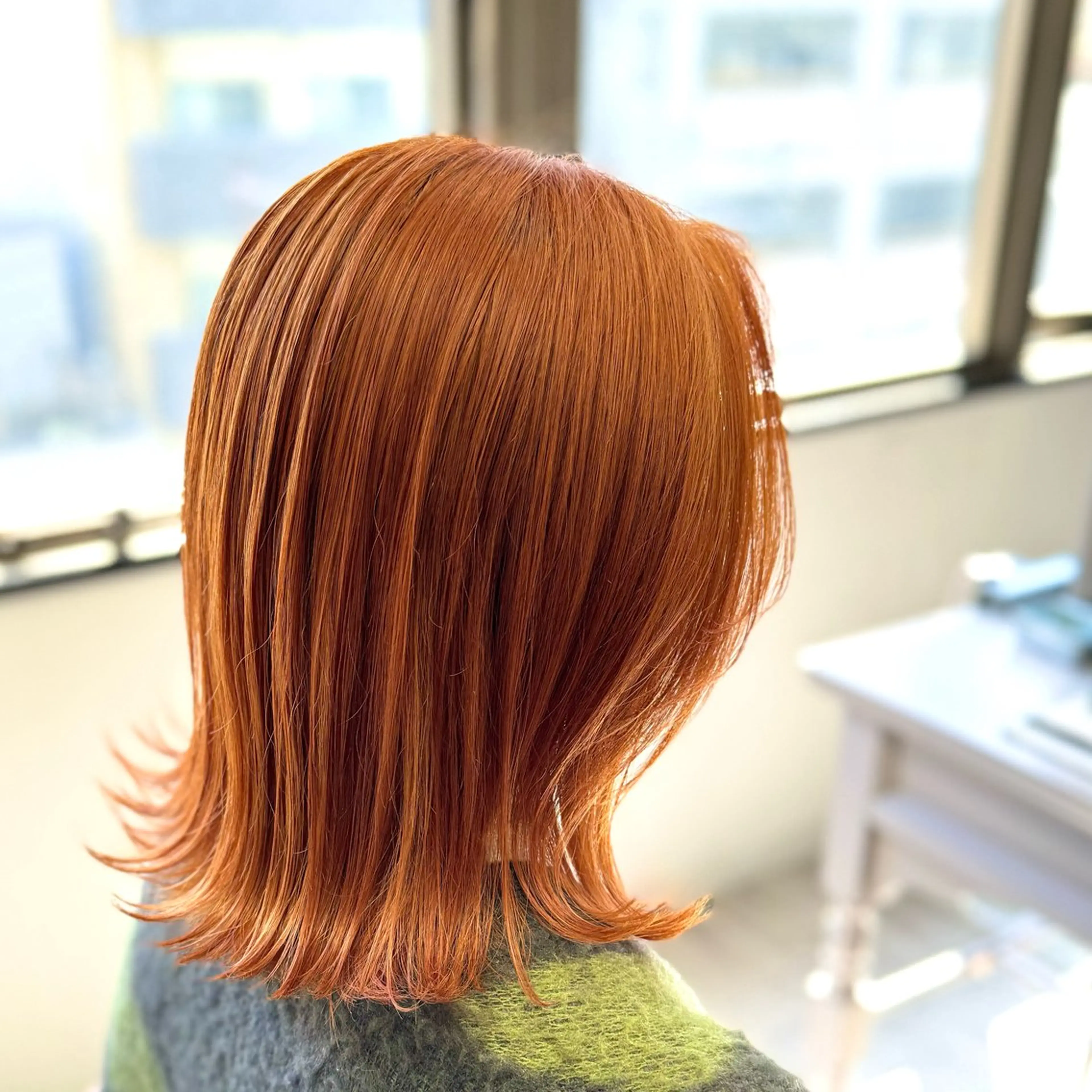 セミロング オレンジブラウン 吉田 聡一のヘアスタイル