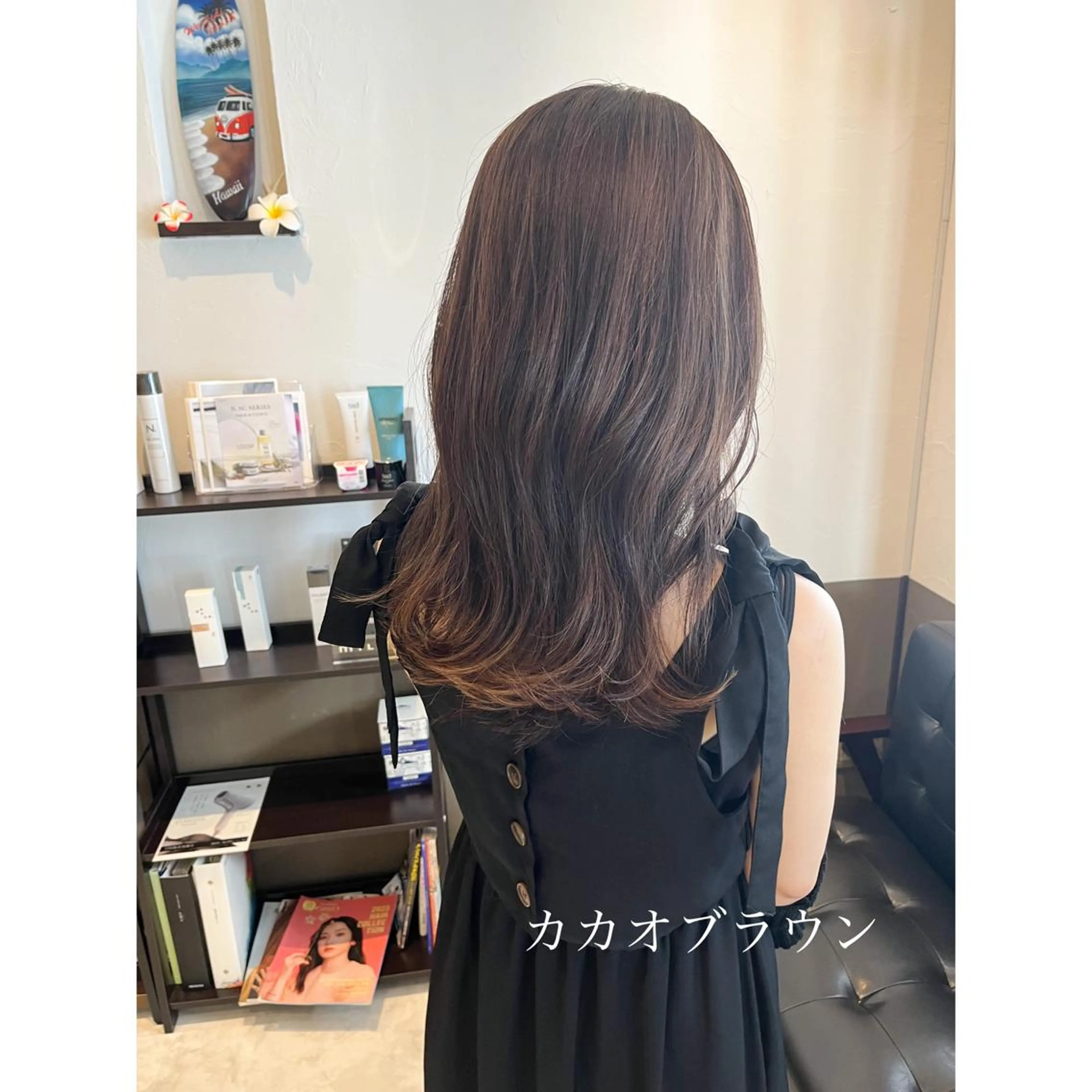 セミロング カラー 坂井田 浩樹のヘアスタイル