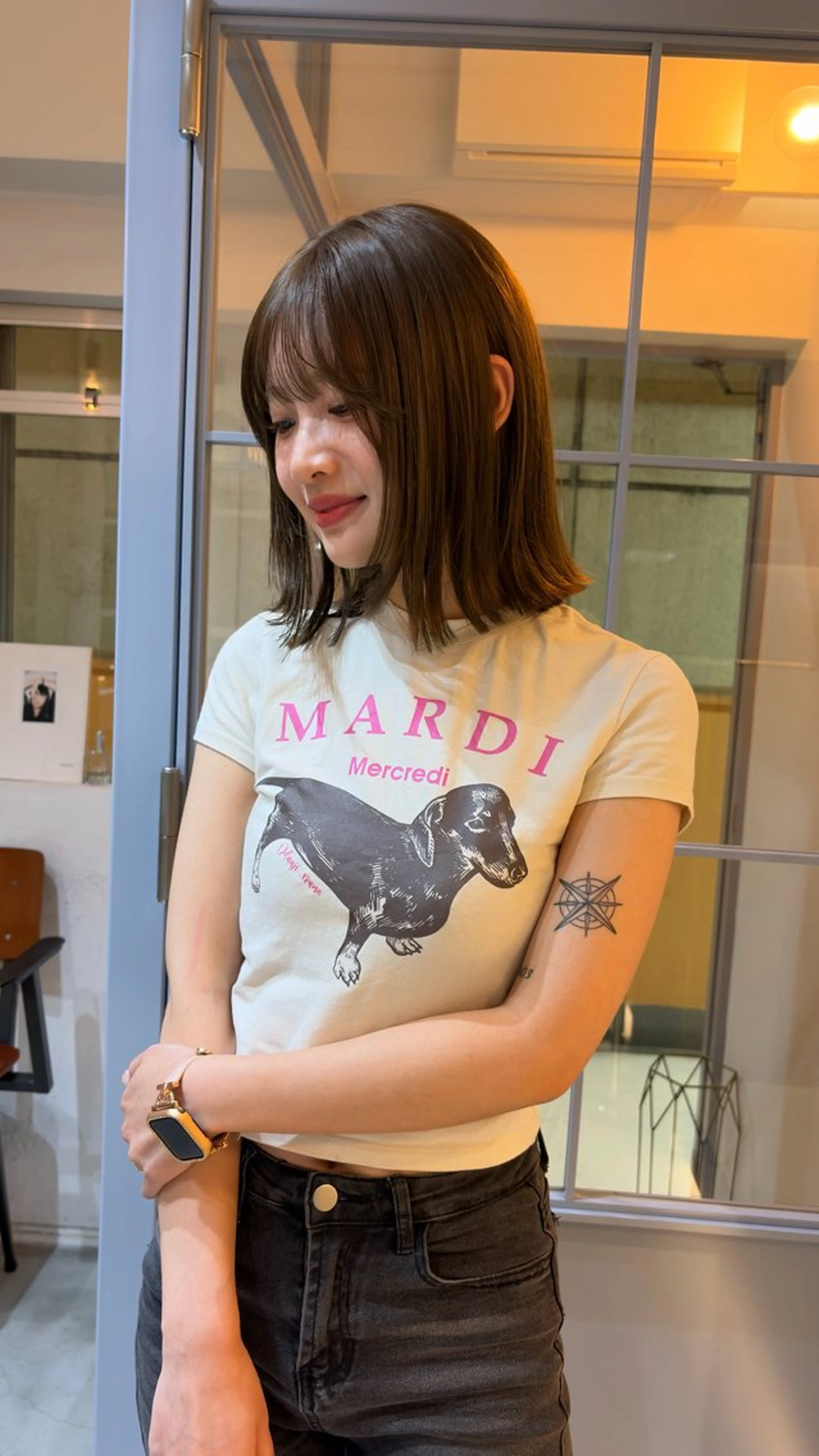 ショート カット ヘアカラー miyu ハイトーン/レイヤーのヘアスタイル