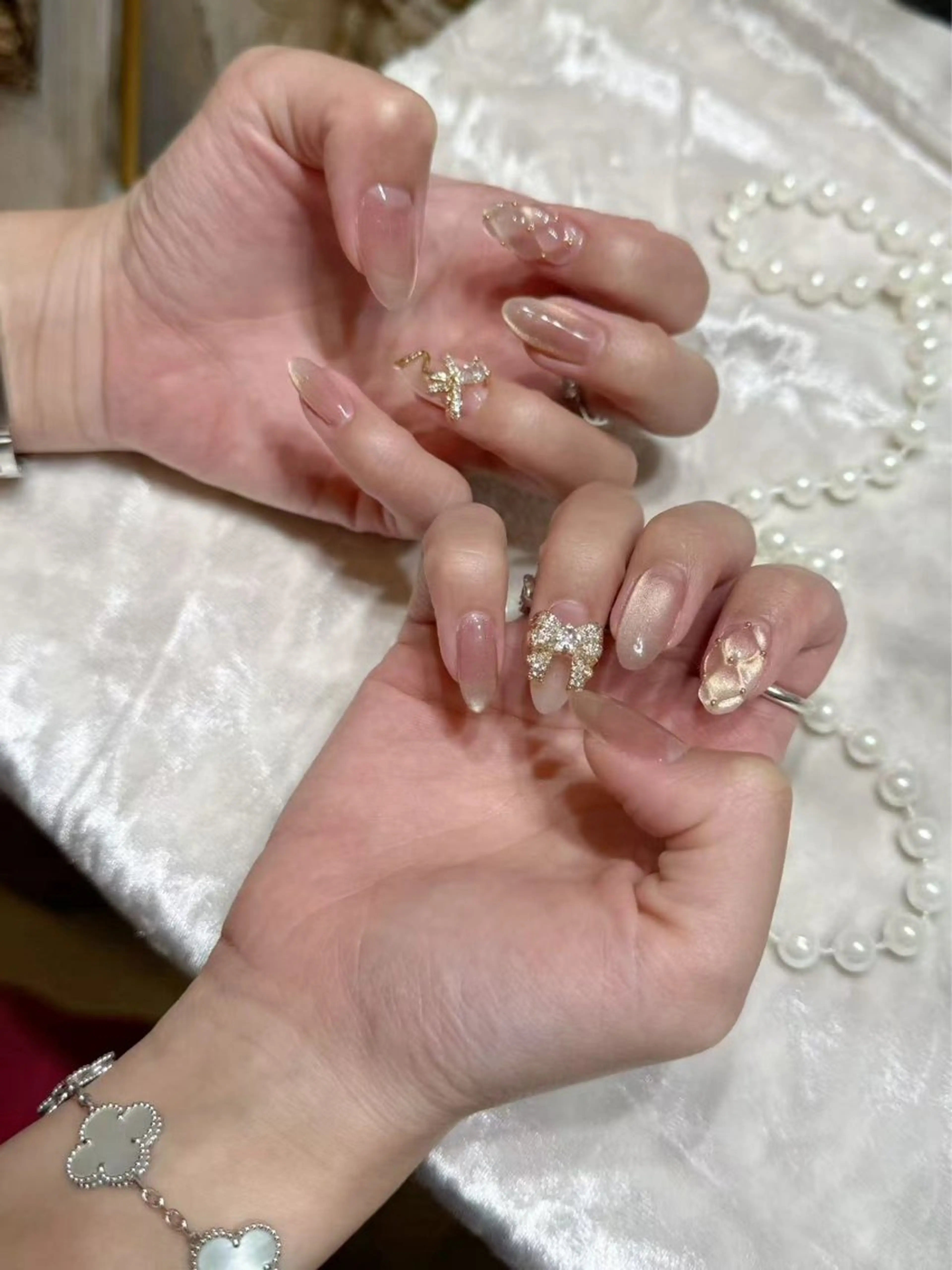 ネイル アートネイル フットネイル ジェルネイル ハート マグネットネイル Babarla Nailのネイルデザイン