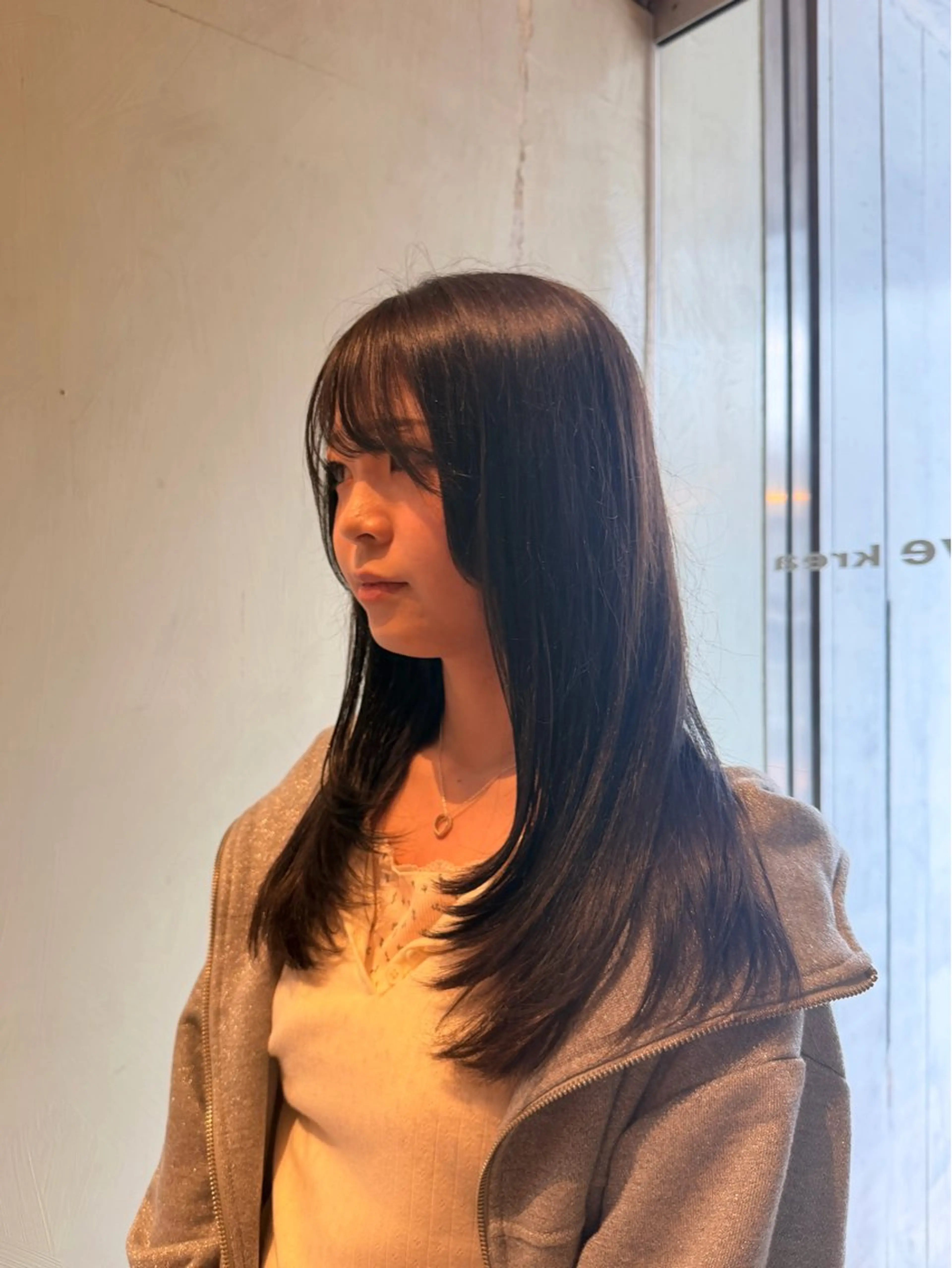 ロング レイヤーカット カット トリートメント 透明感カラー☆スパ☆ 石上遥楓のヘアスタイル