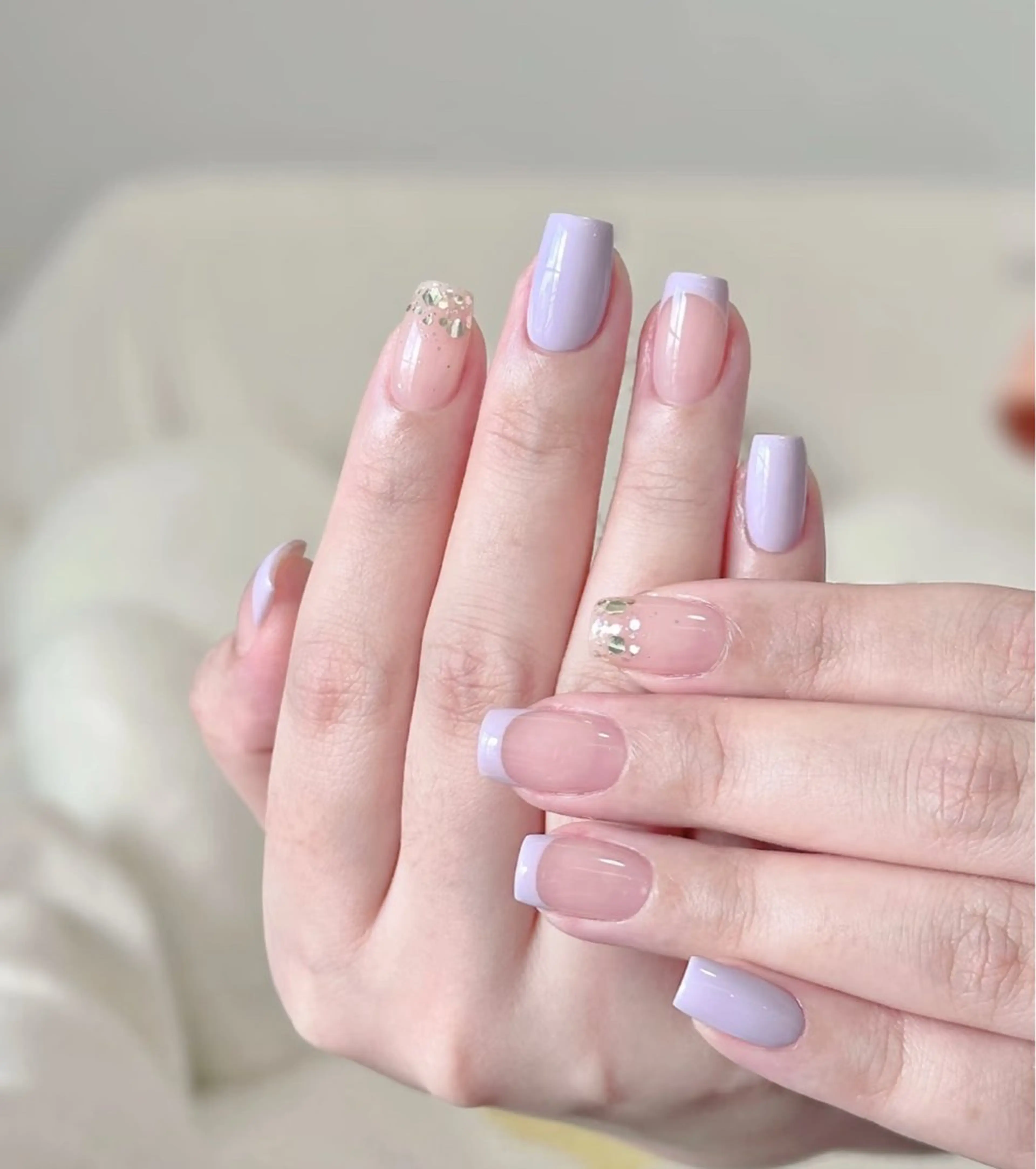 ネイル チークネイル 長さ出し フレンチネイル ジェルネイル ピンク ハンドネイル YUYI.nail salonのネイルデザイン