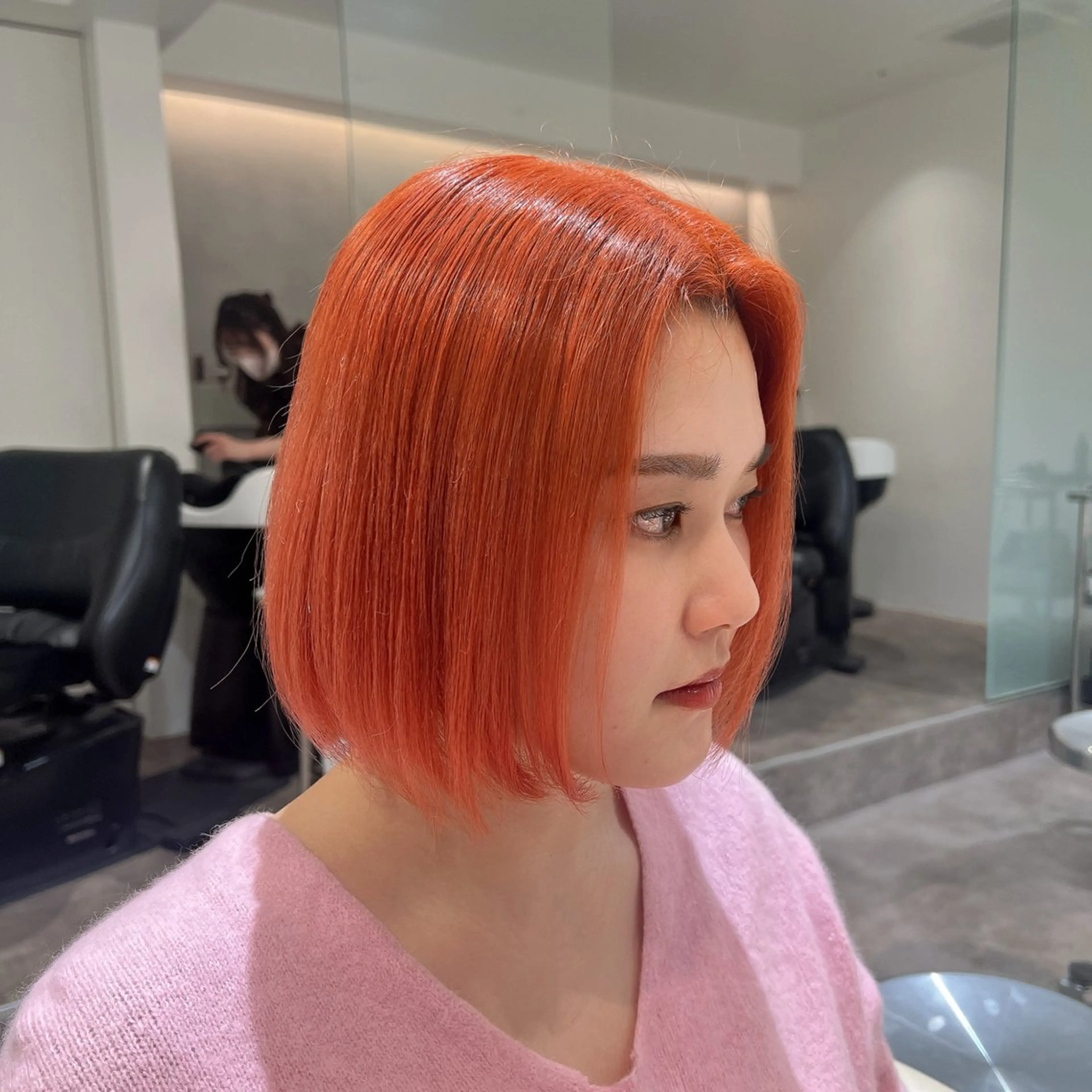 ショート カラー オレンジ 💎透明感カラー特化 💎TAISEIのヘアスタイル
