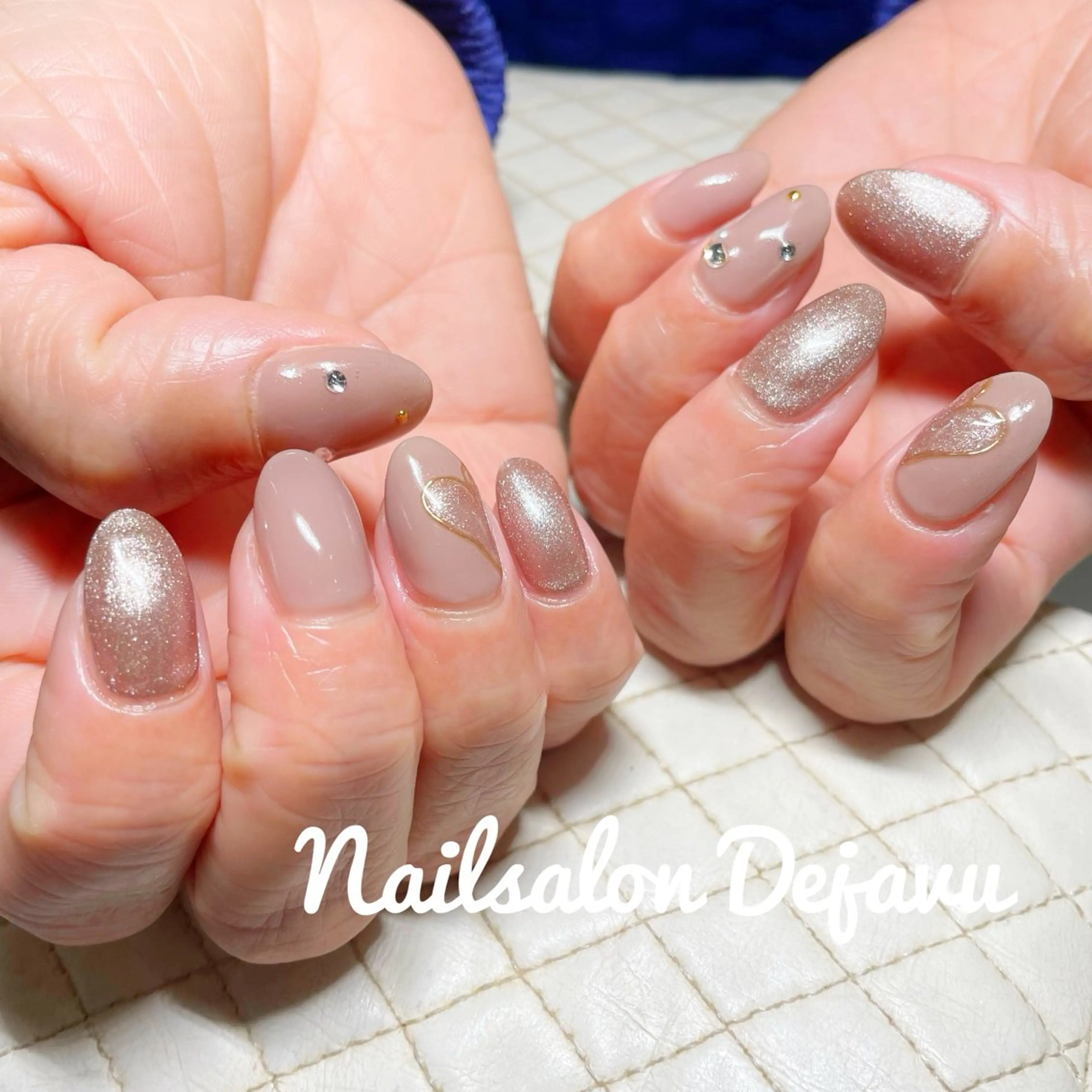 ネイル ハート 持ち込み ハンドネイル Nail salon Dejavu 🌿のネイルデザイン