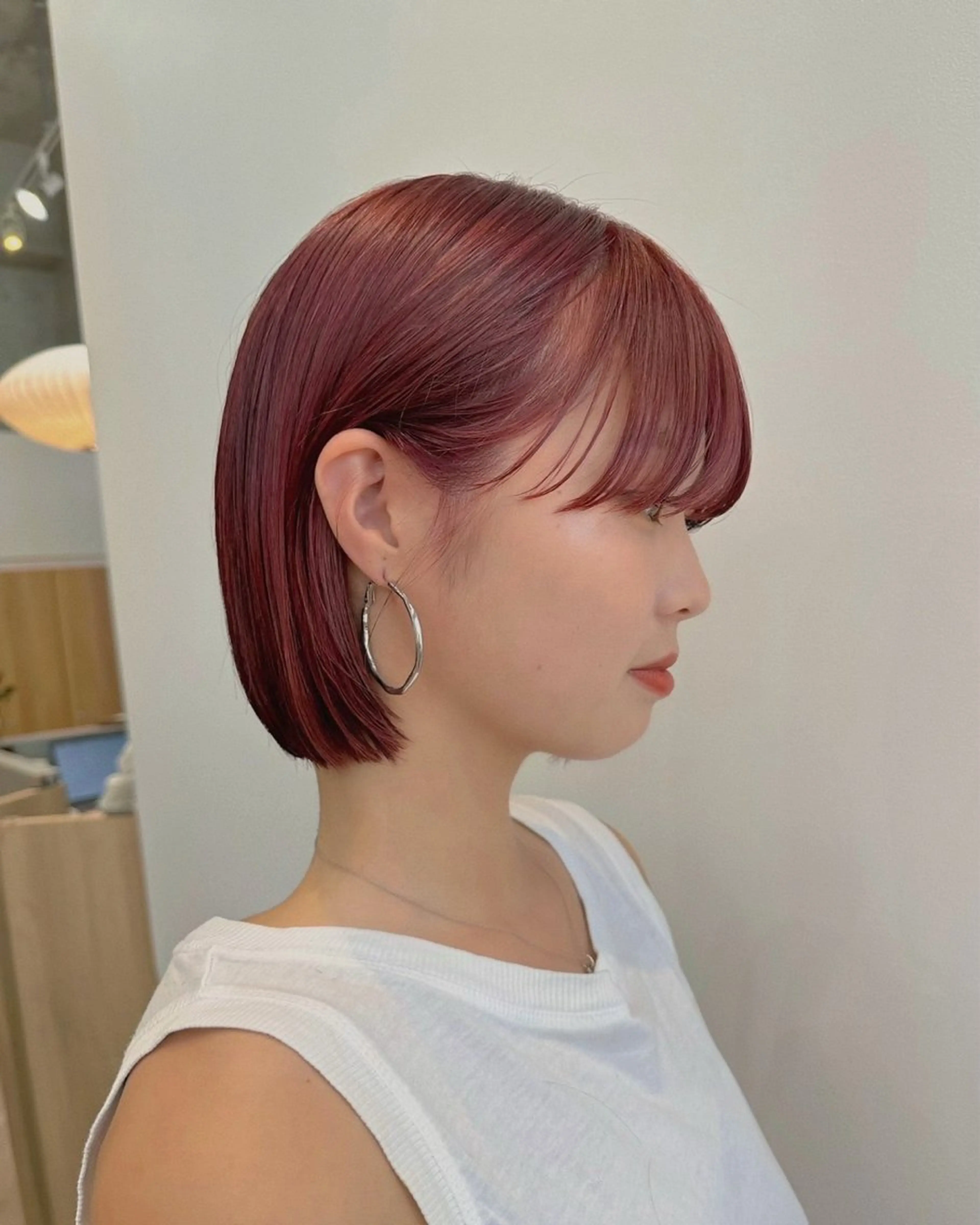 ミディアム カラー 顔まわりカット/艶髪 カラー✨けいとのヘアスタイル