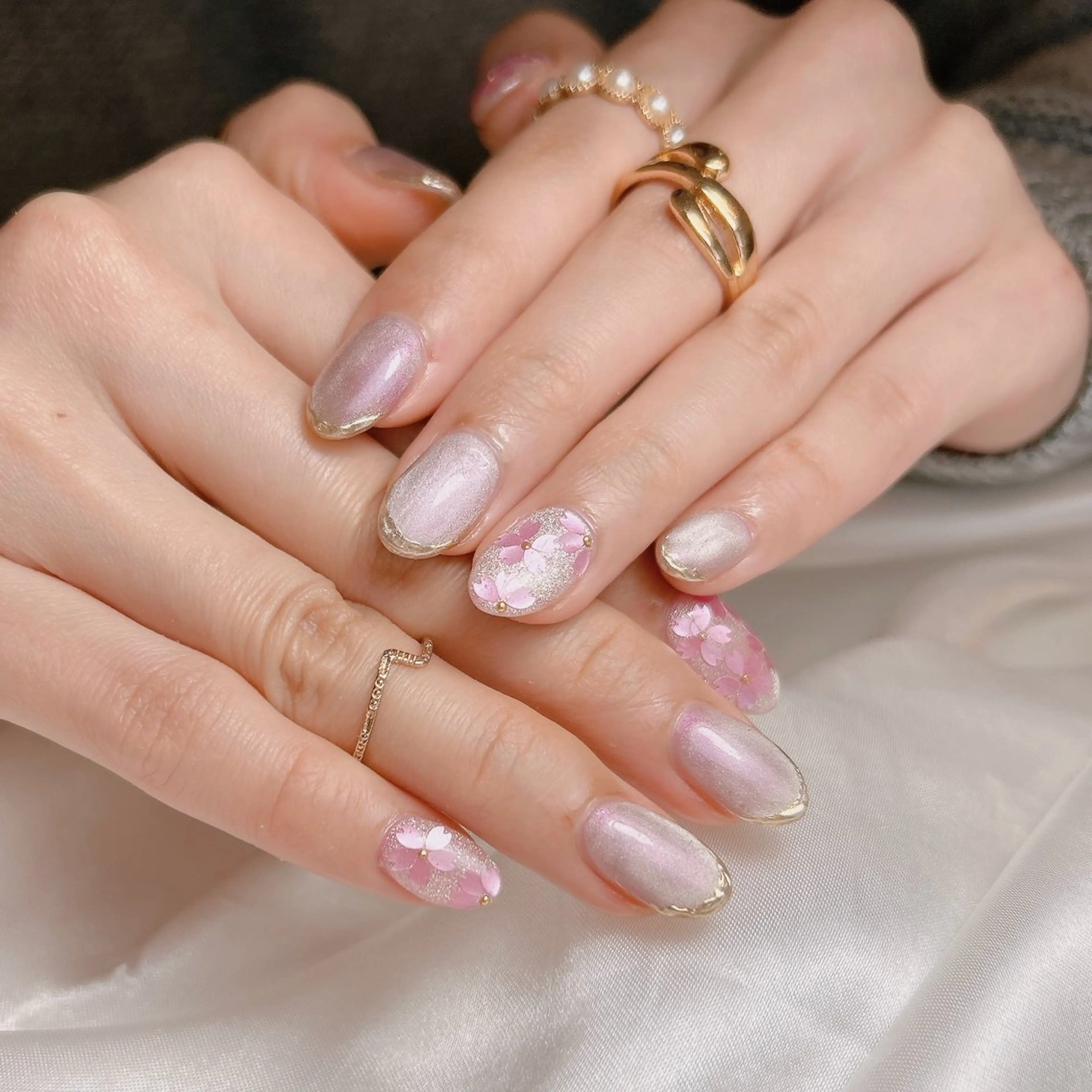 ネイル 桜ネイル ハンドネイル junna 金山.東別院.上前津のネイルデザイン