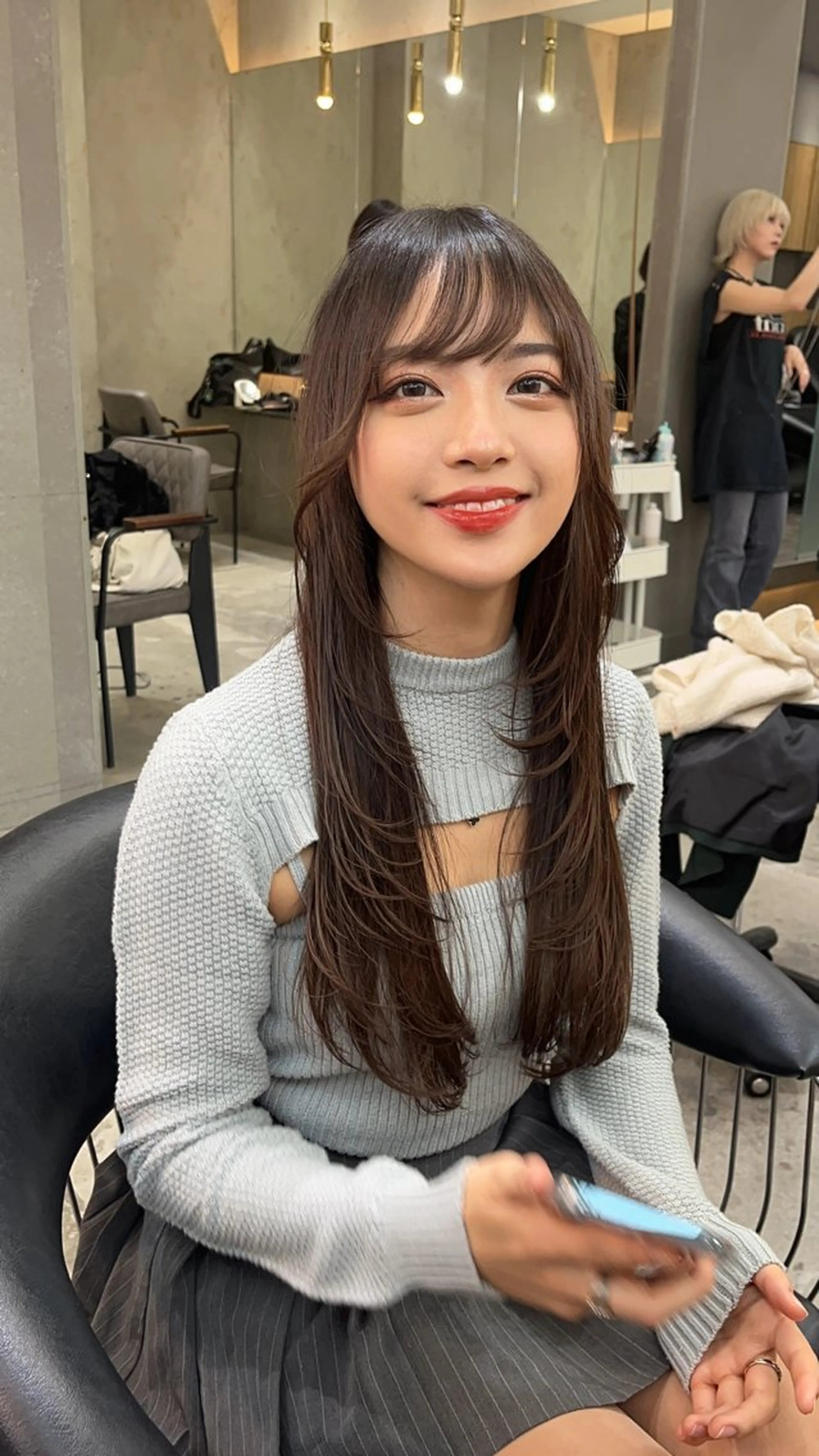 セミロング カット トリートメント 山崎/ボブ縮毛矯正 レイヤー髪質改善のヘアスタイル