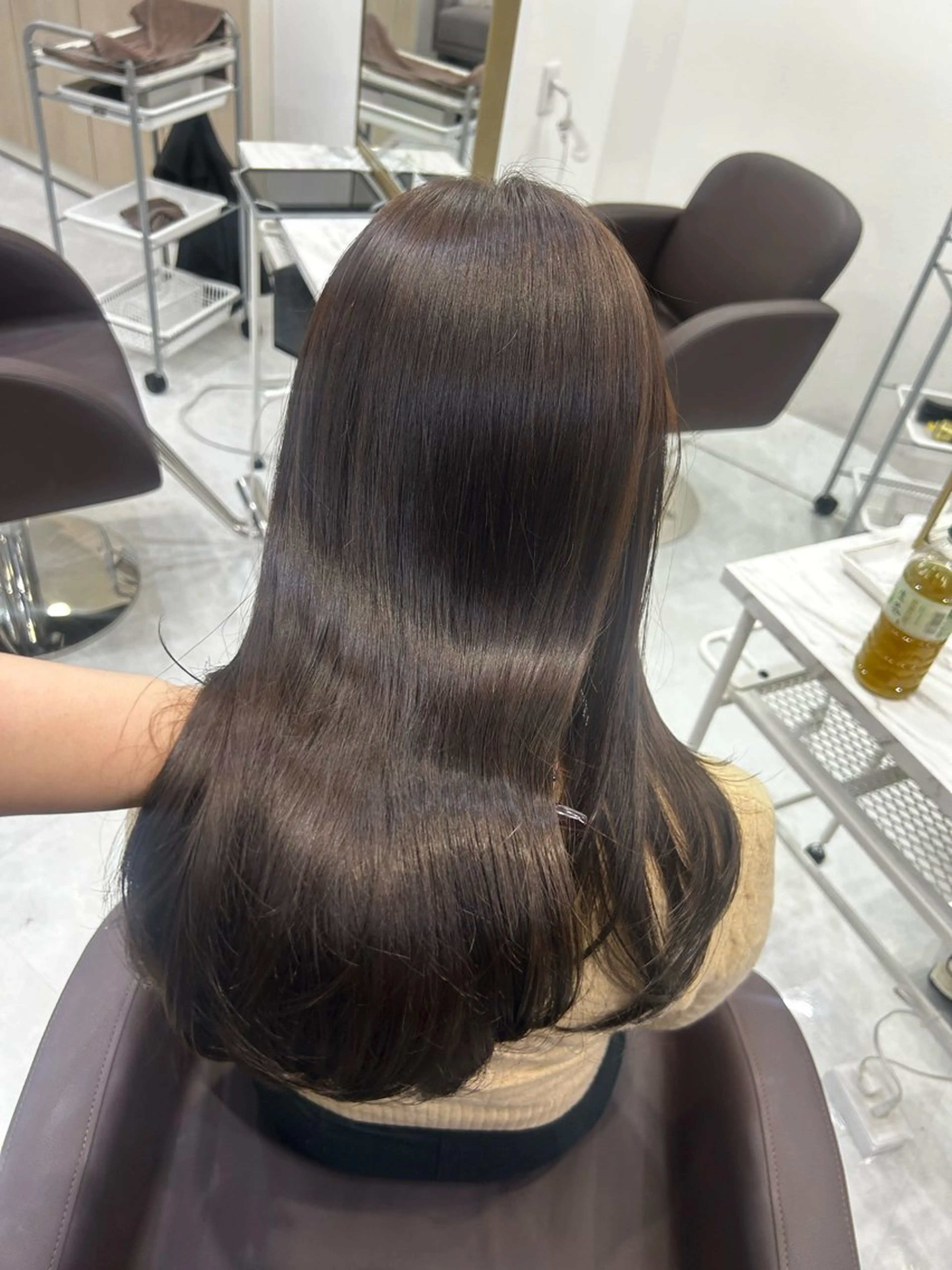 ロング カラー ヘアアレンジ ヘアカラー トリートメント ヘアセット ブリーチなしカラー/ ブラウン/レイヤーのヘアスタイル