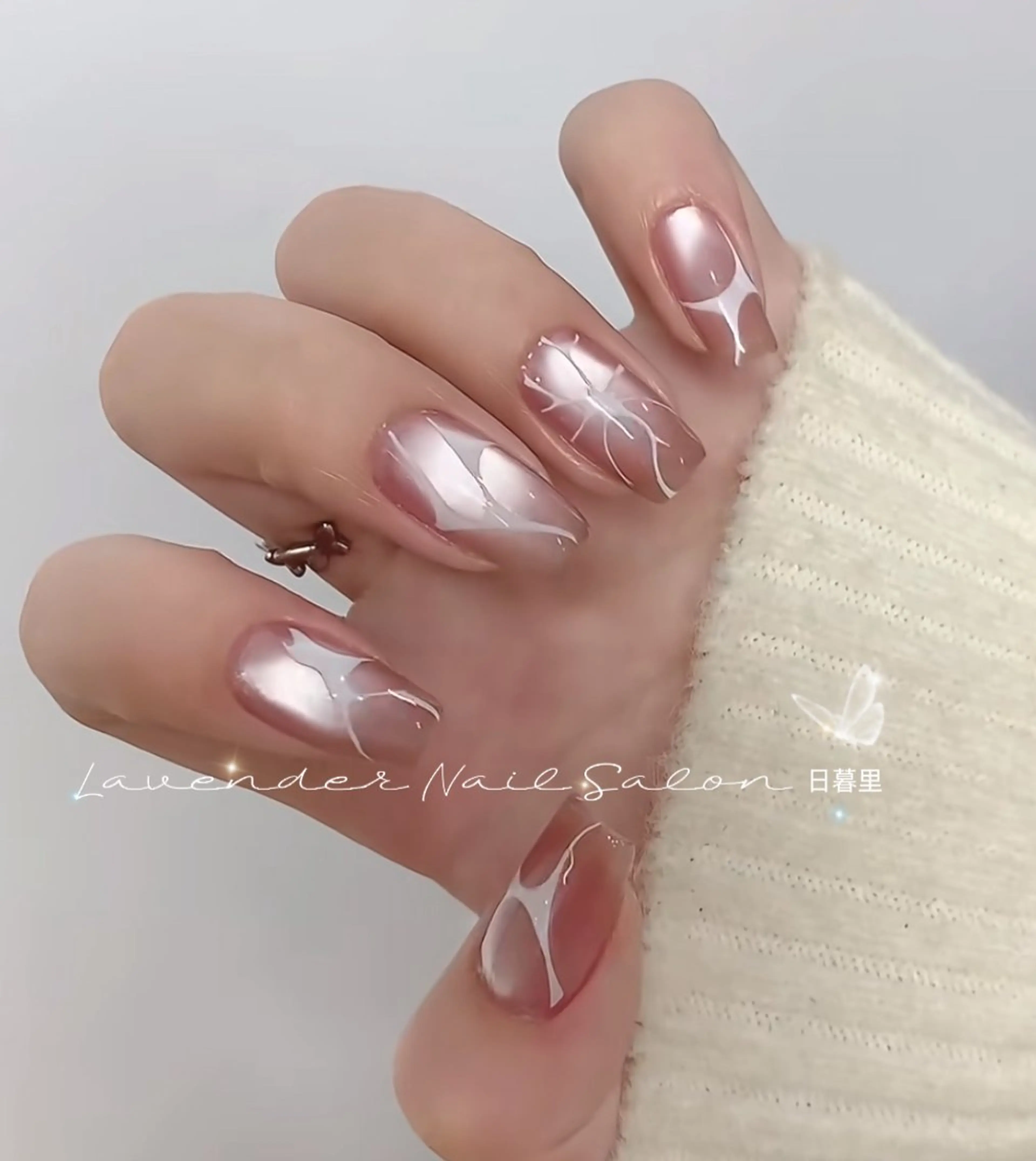 ネイル ハンドネイル ラベンダー💖日暮里 ルル💖ネイルのネイルデザイン