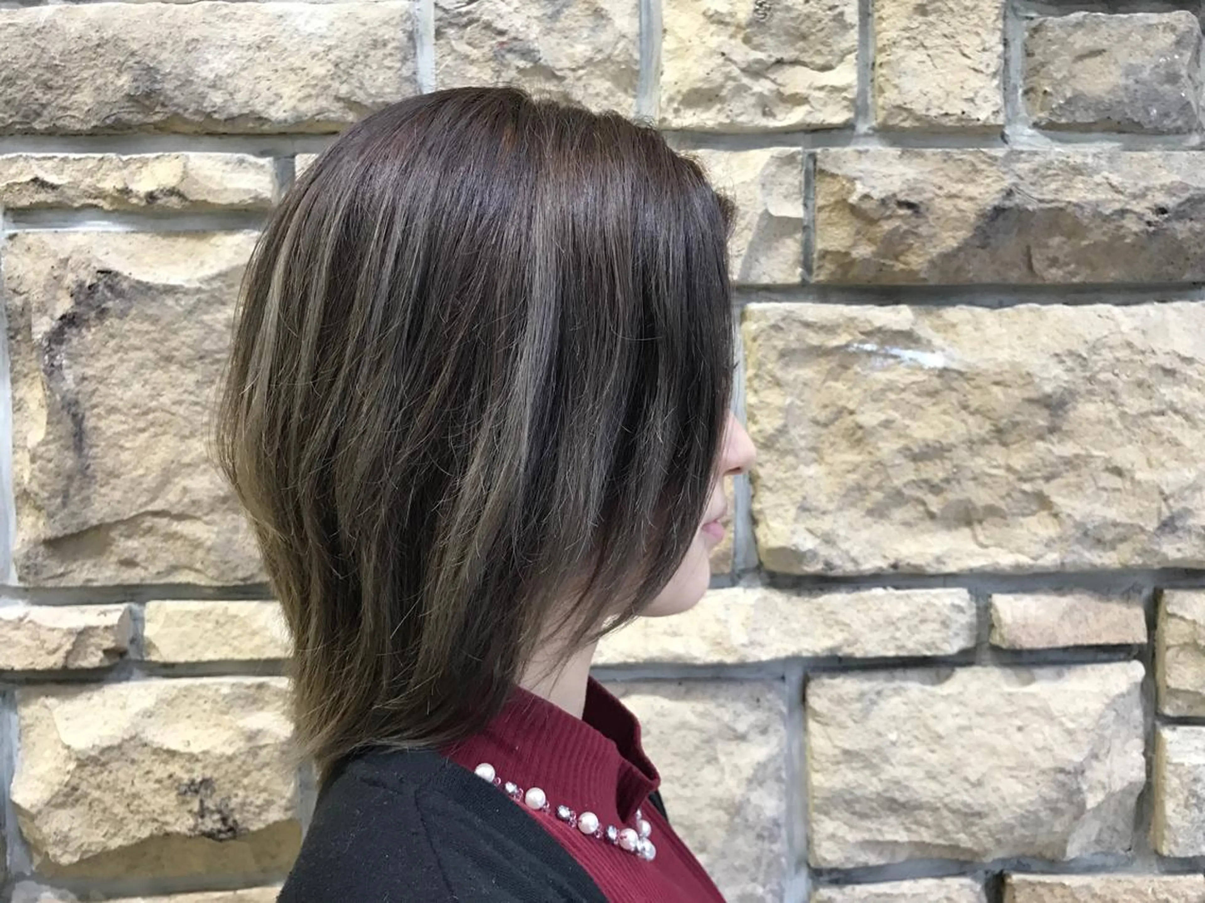 ミディアム カラー AMI ウルフパーマ/メンズのヘアスタイル