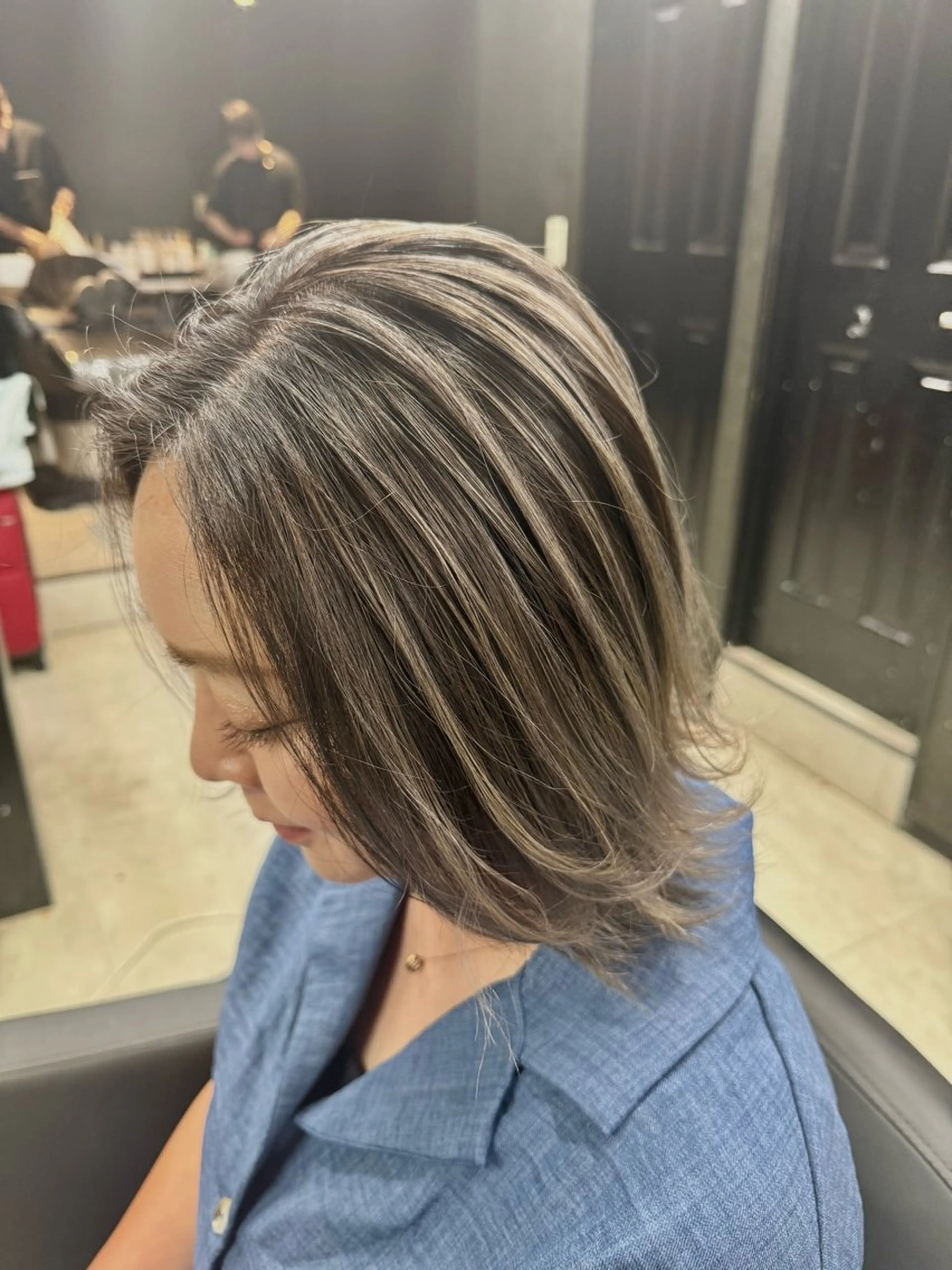 ミディアム カット ヘアカラー 五島 拓海のヘアスタイル