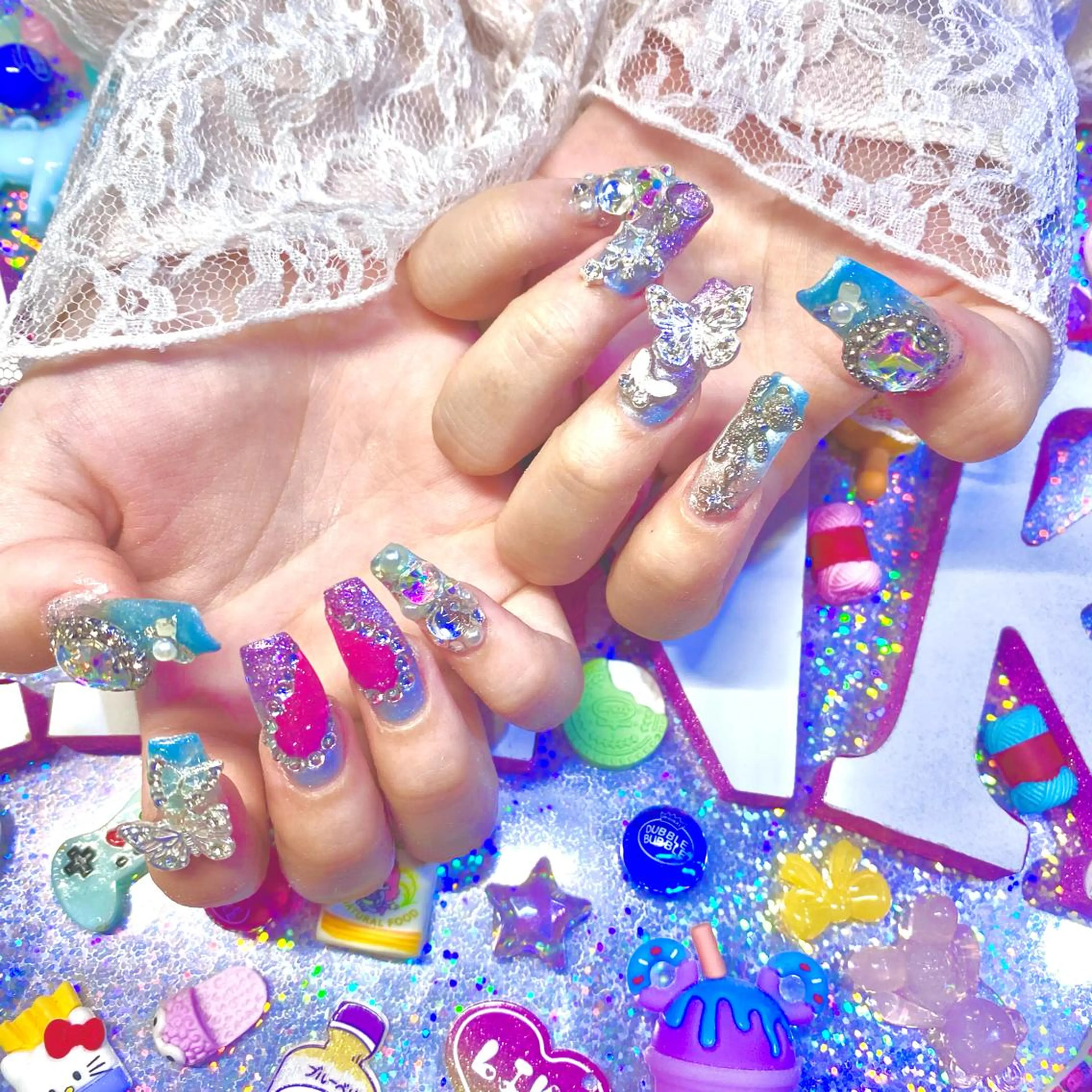 ネイル アートネイル クリアネイル ジェルネイル ニュアンスネイル オフィスネイル 8appy YUKITIN.Bのネイルデザイン