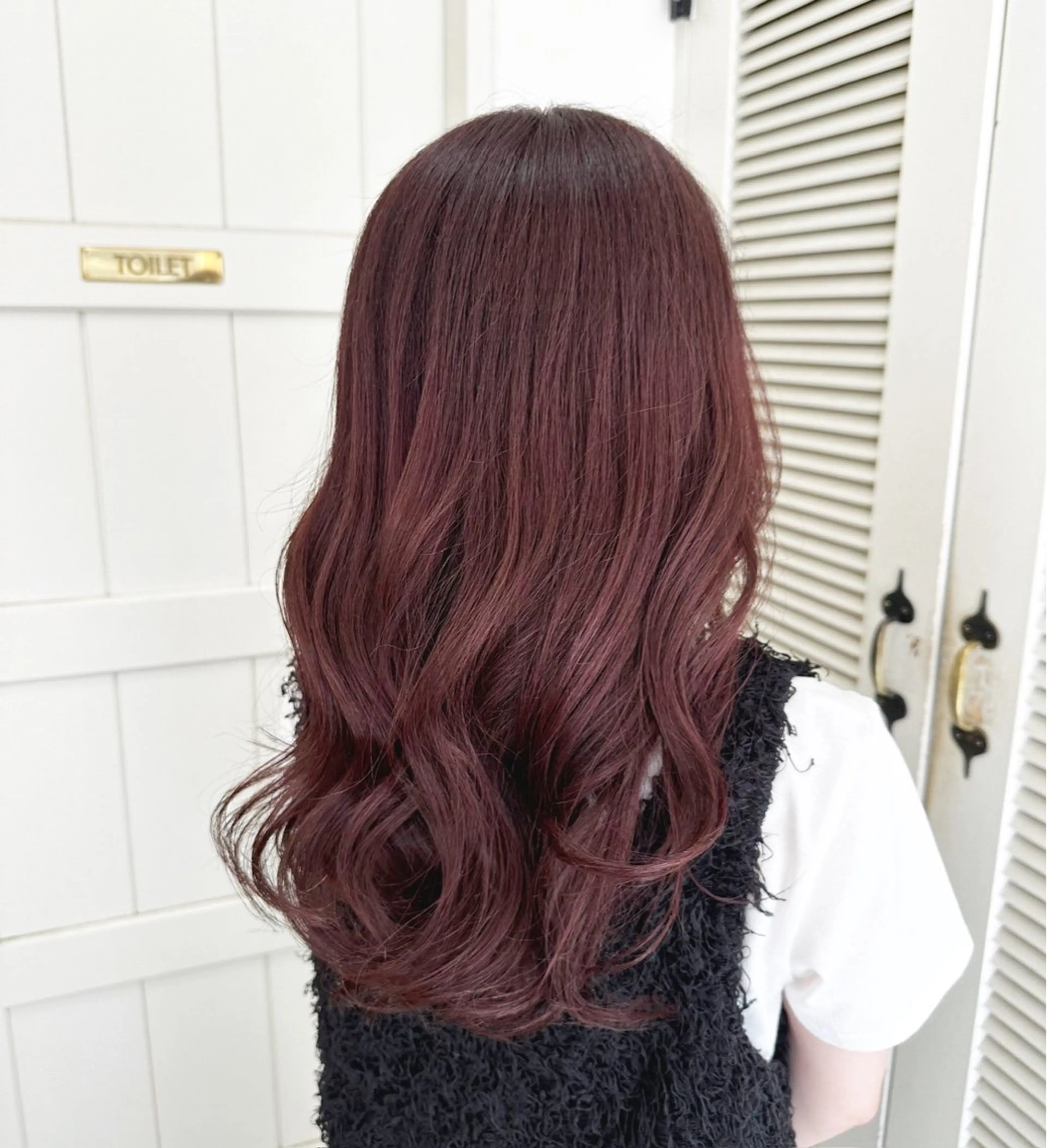 セミロング カラー イルミナカラー ピンクカラー ピンクパープル パープルカラー ヘアカラー 草津駅近｜ MAYAのヘアスタイル