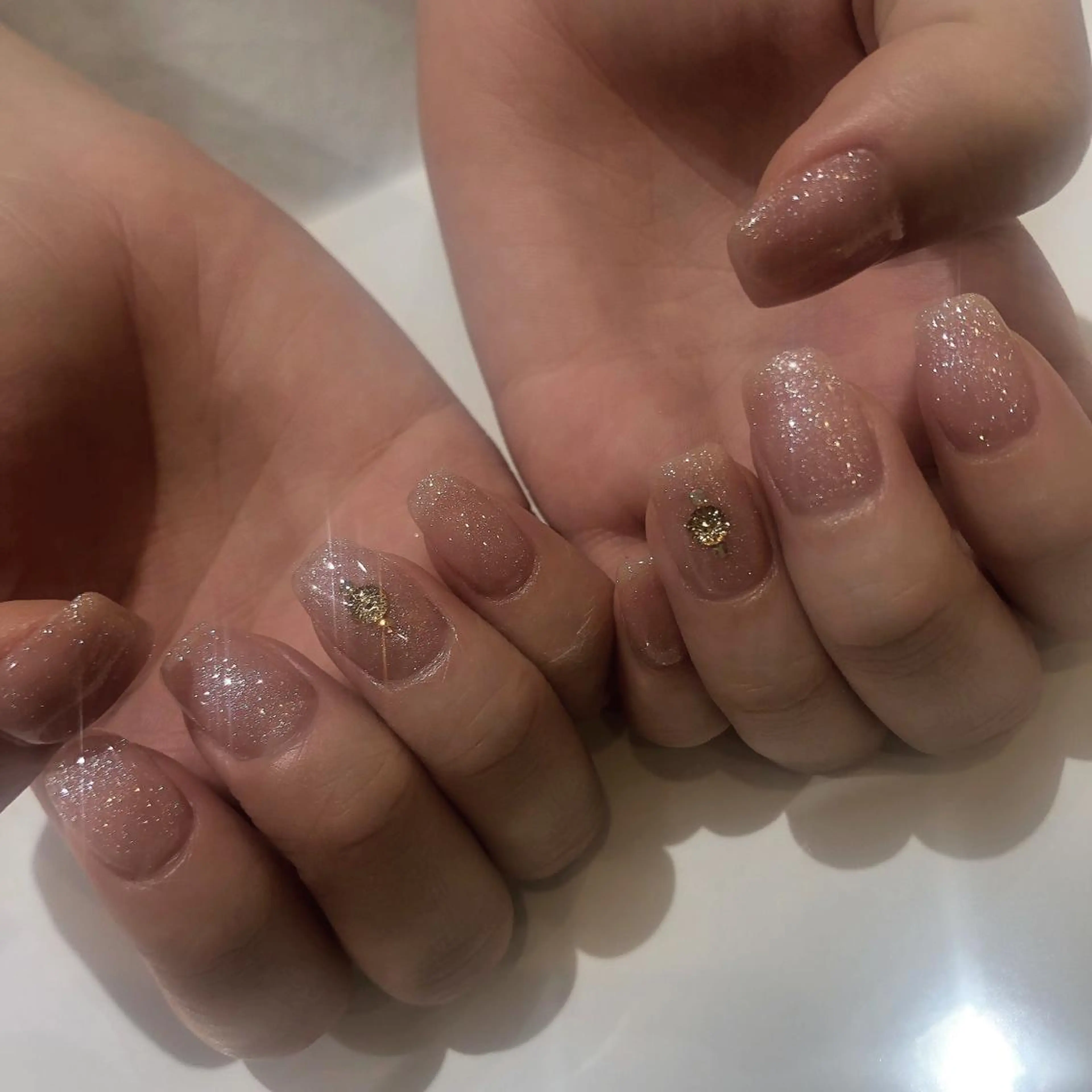 ネイル ラメ(グリッター) ワンカラーネイル 鶴田୨ৎmaison de NALIのネイルデザイン