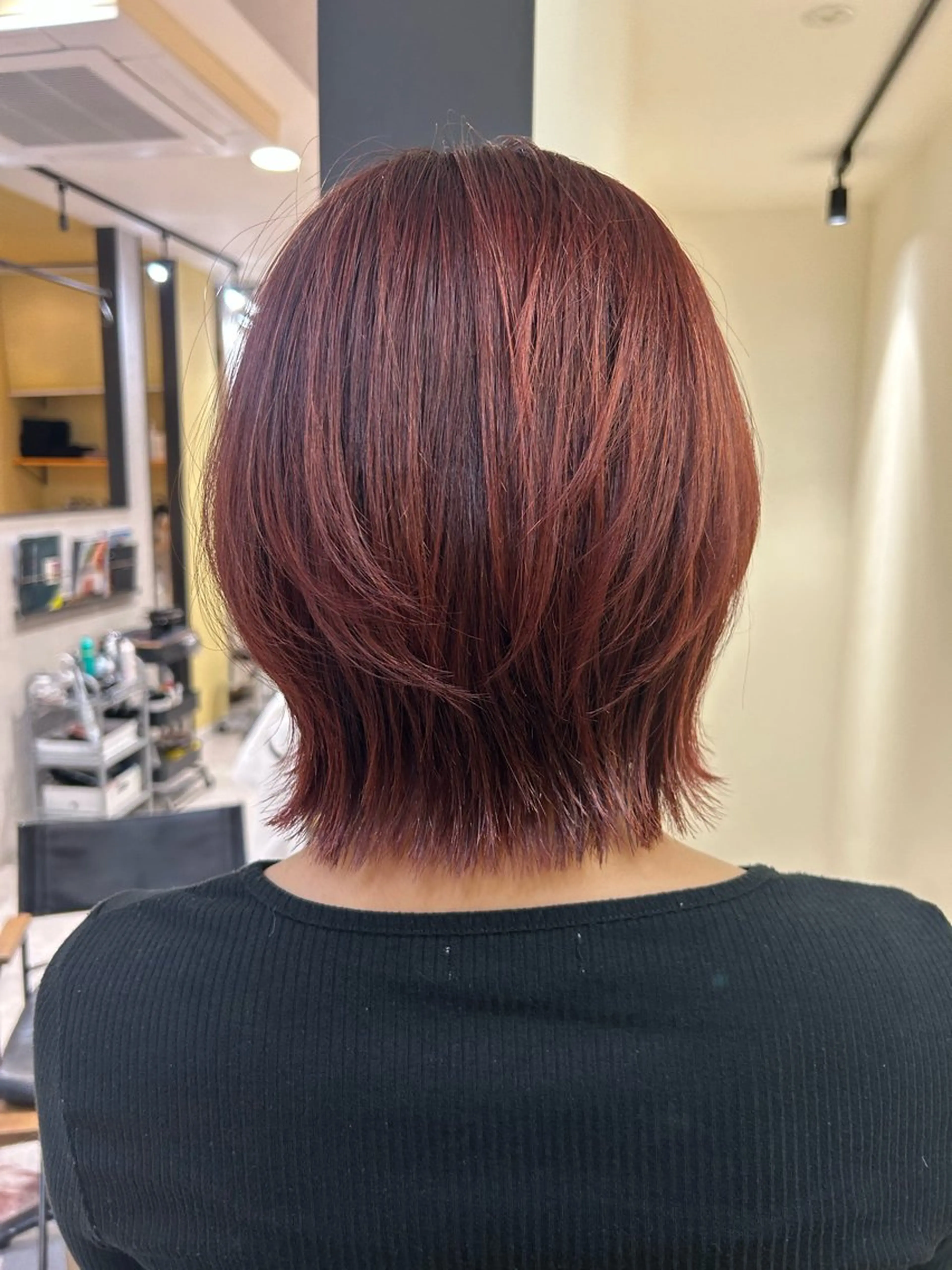 ショート カラー ボブ くびれヘア カット ヘアカラー トリートメント hub hair レイヤー/透明感のヘアスタイル