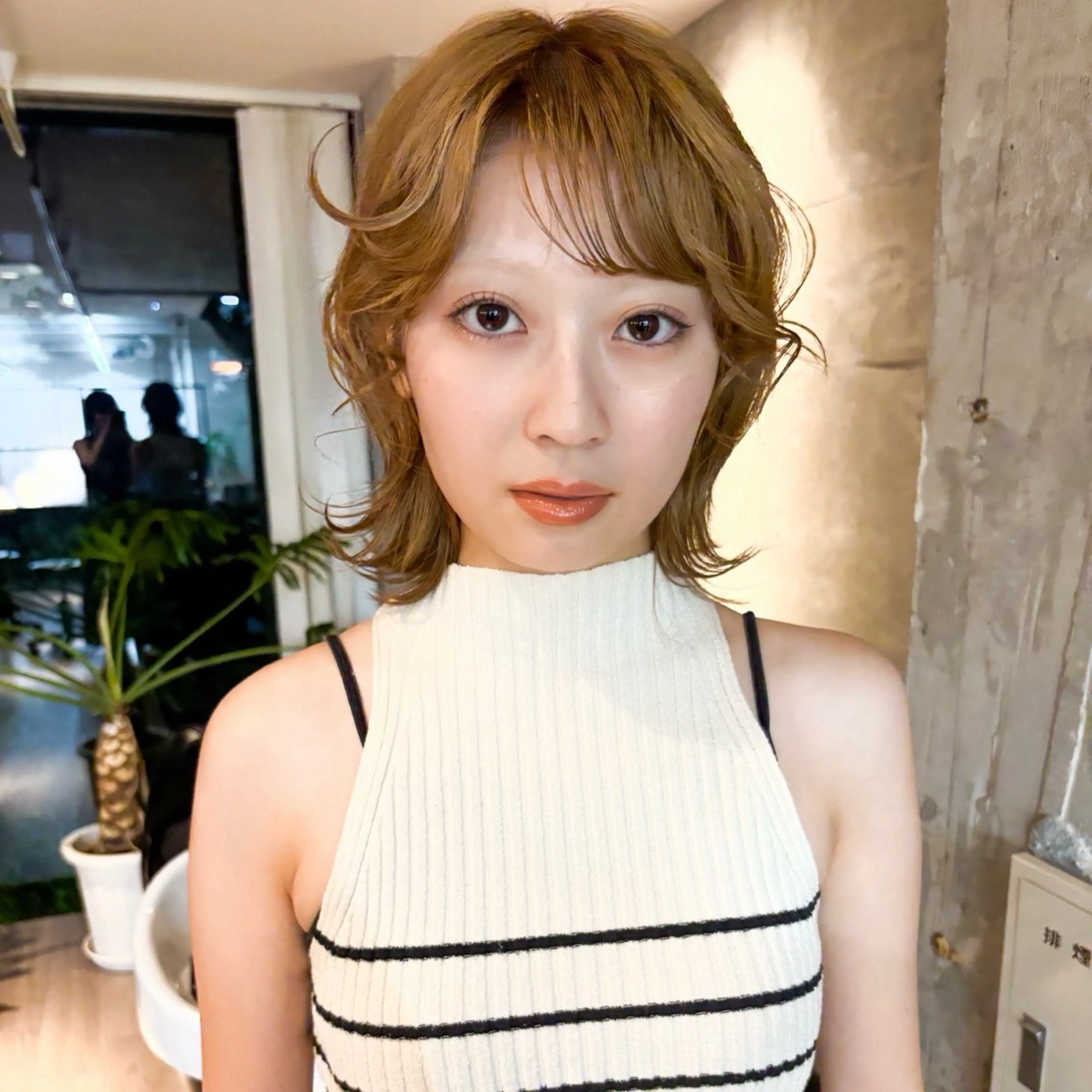 ミディアム カラー myu 🐈‍⬛のヘアスタイル