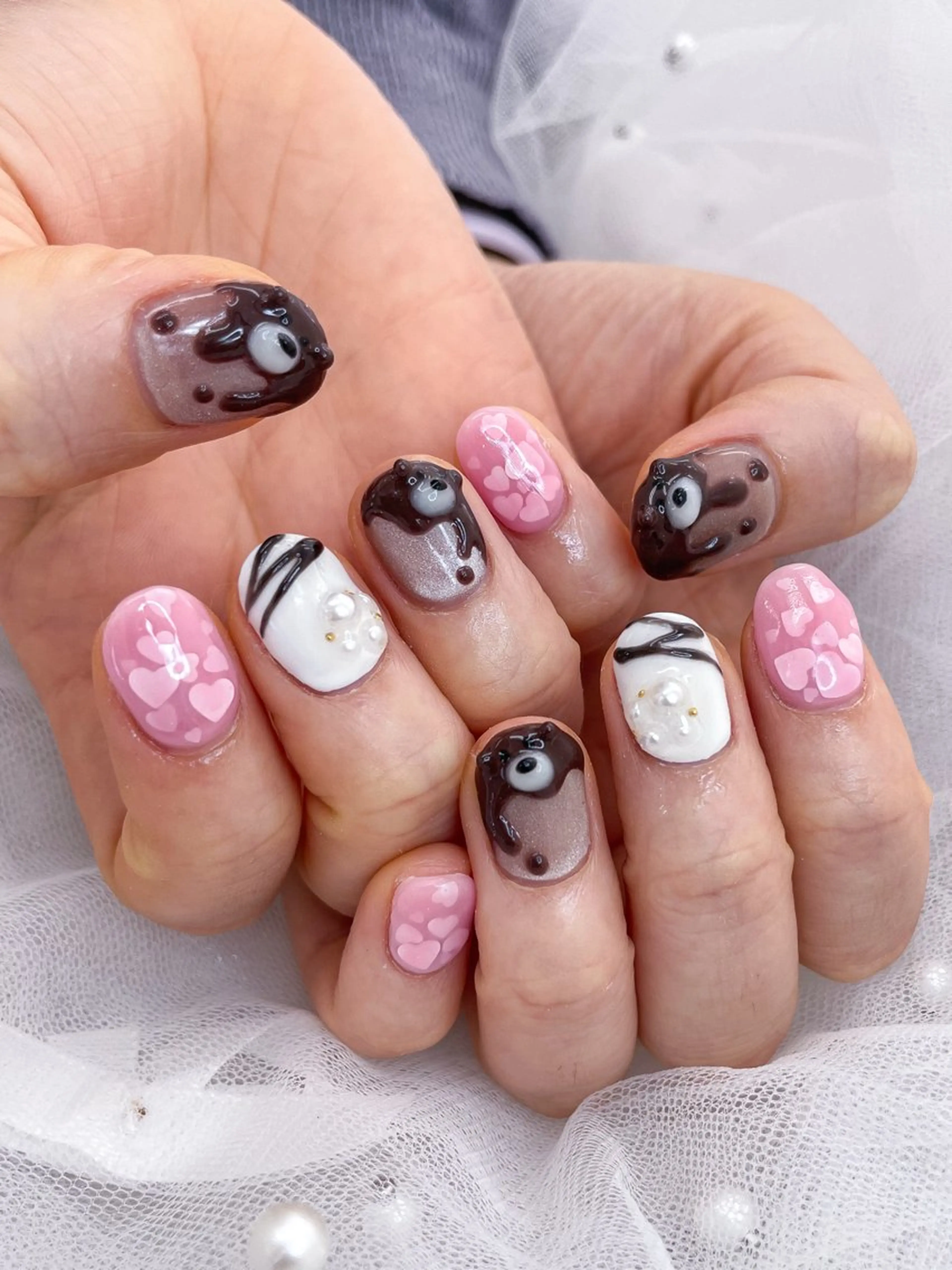 ネイル バレンタイン 五十嵐 美智のネイルデザイン