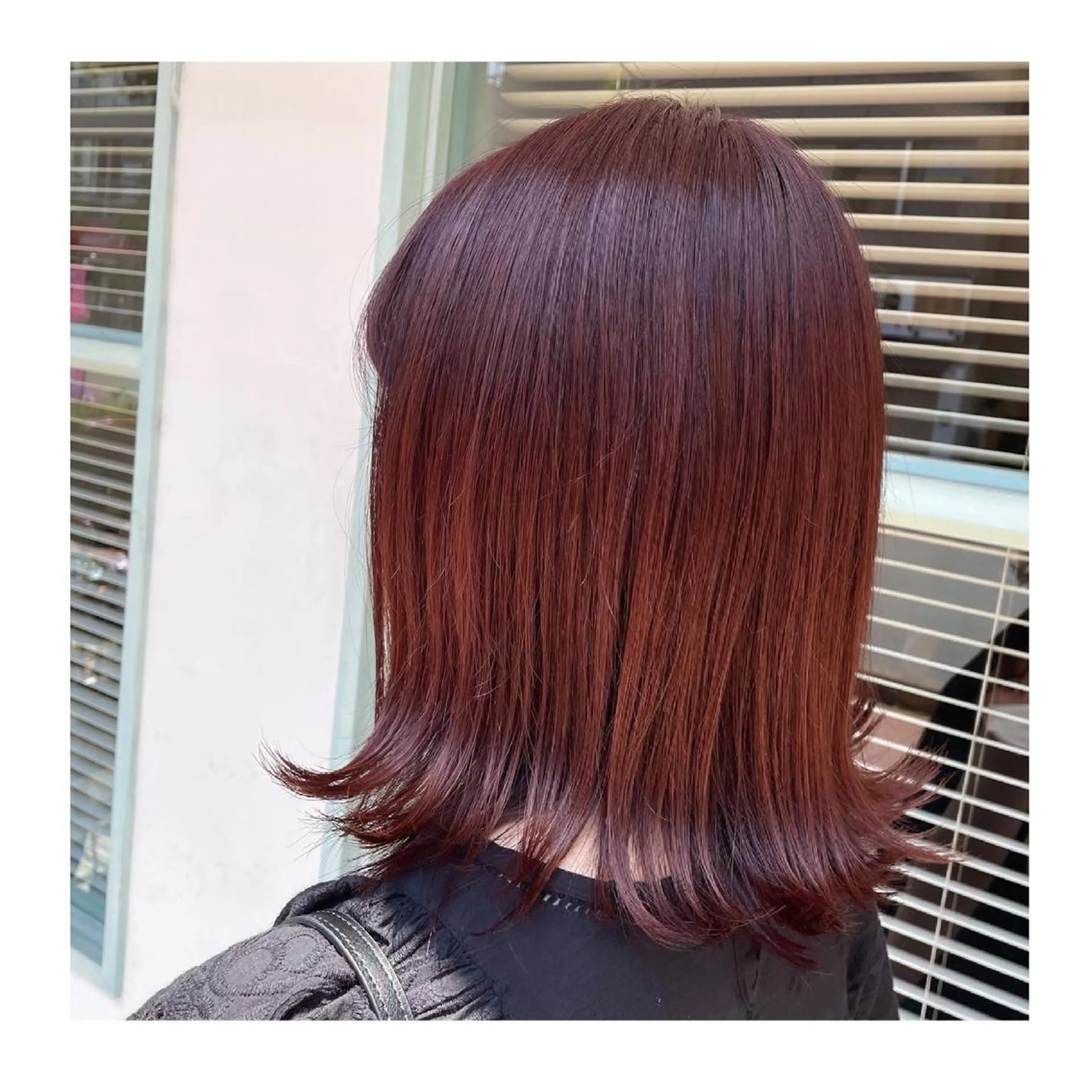 ミディアム カラー レッドカラー ヘアカラー トリートメント ❁⃘ ち だ り さ ❁⃘のヘアスタイル